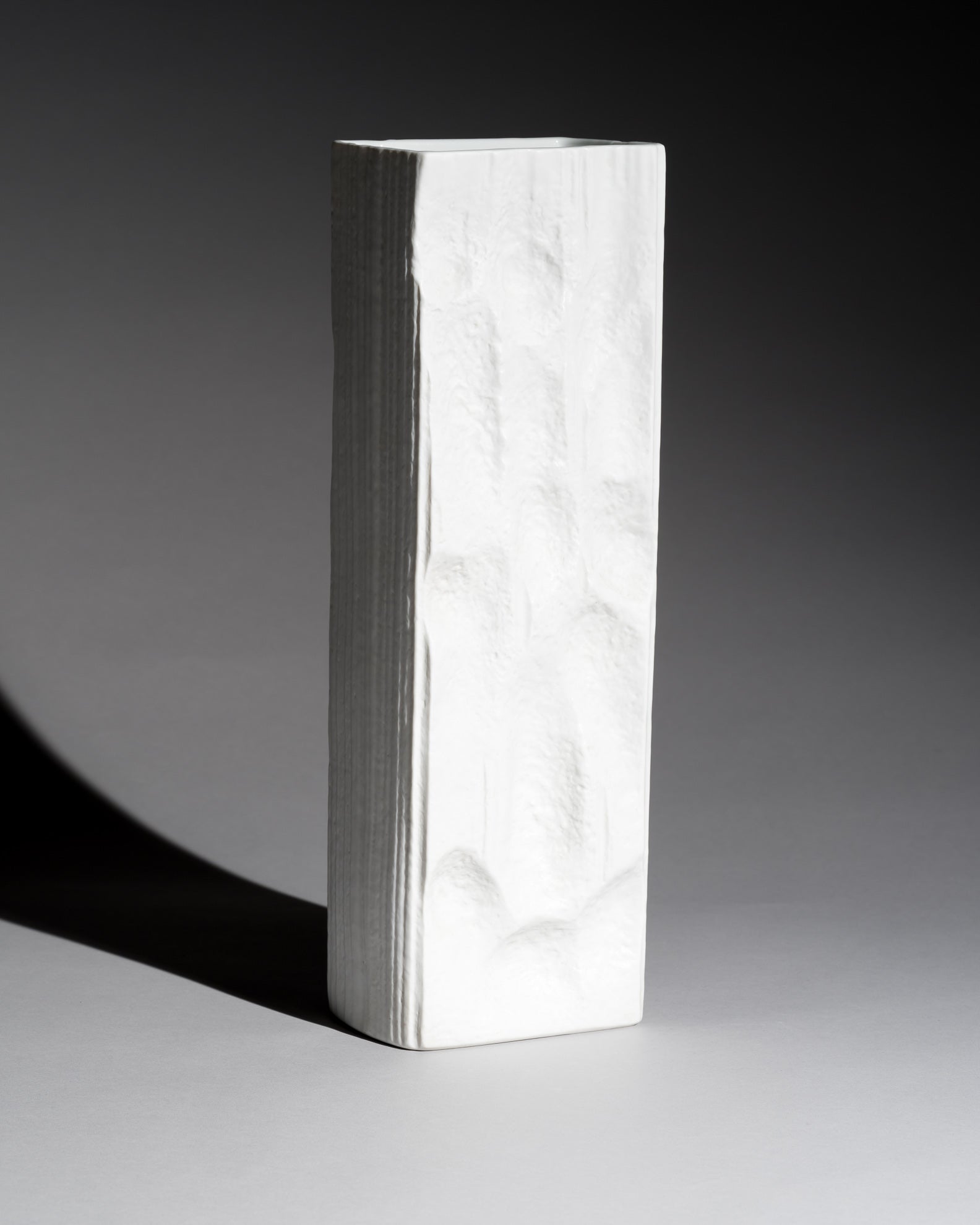 Op-Art Bisque Porcelain Floor Vase – Martin Freyer for Rosenthal, 1976