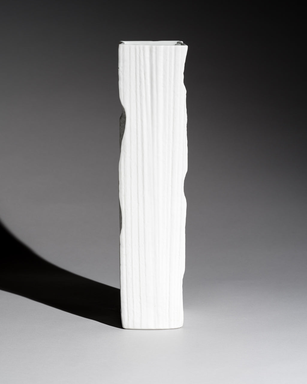 Op-Art Bisque Porcelain Floor Vase – Martin Freyer for Rosenthal, 1976