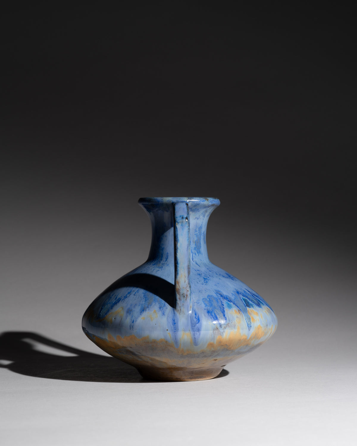 Crystalline Glaze Vase with Twin Handles – Pierrefonds, France, ca. 1910s–1920s