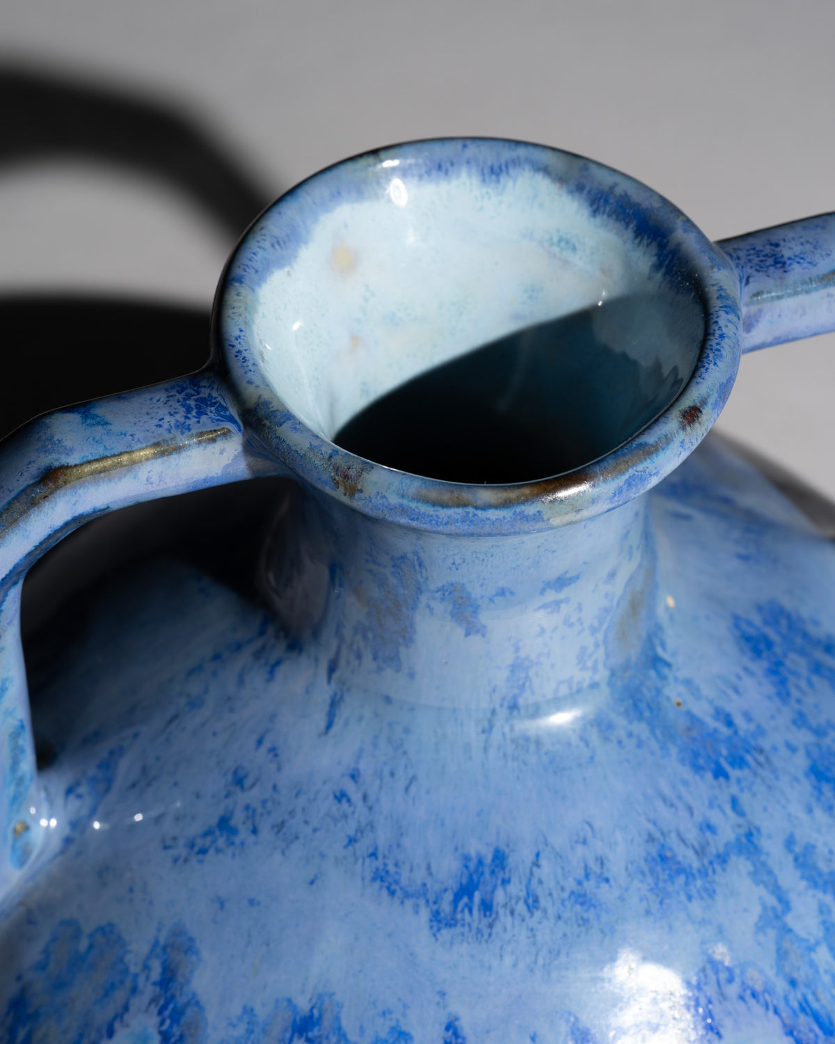 Crystalline Glaze Vase with Twin Handles – Pierrefonds, France, ca. 1910s–1920s