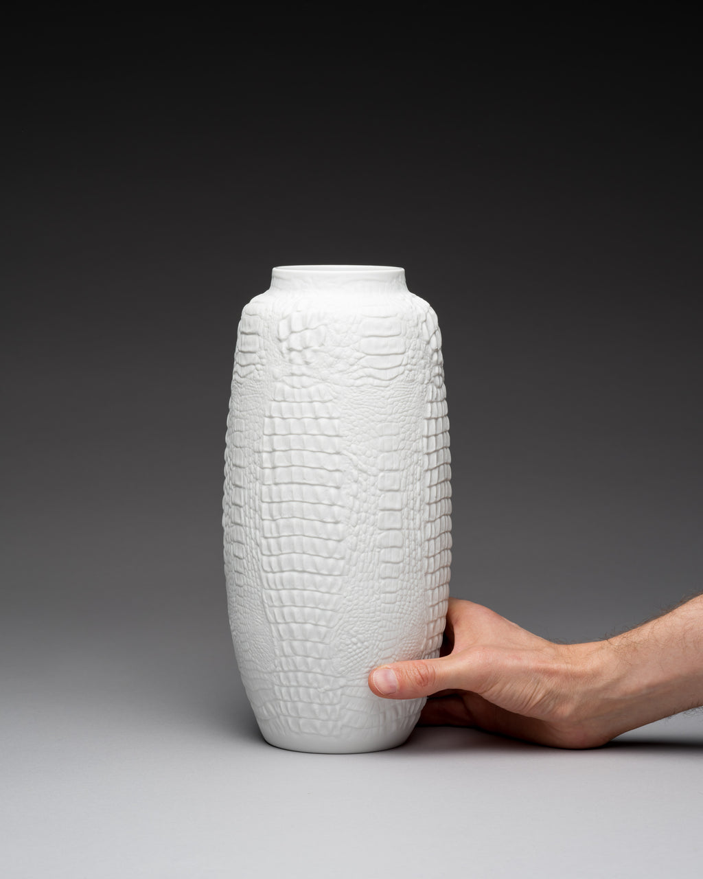 Reptile Relief Biscuit Porcelain Vase - Manfred Frey for AK Kaiser, 1970s