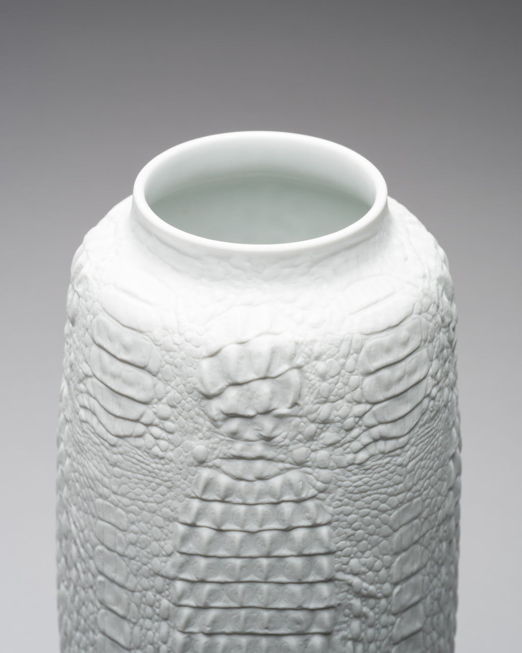 Reptile Relief Biscuit Porcelain Vase - Manfred Frey for AK Kaiser, 1970s