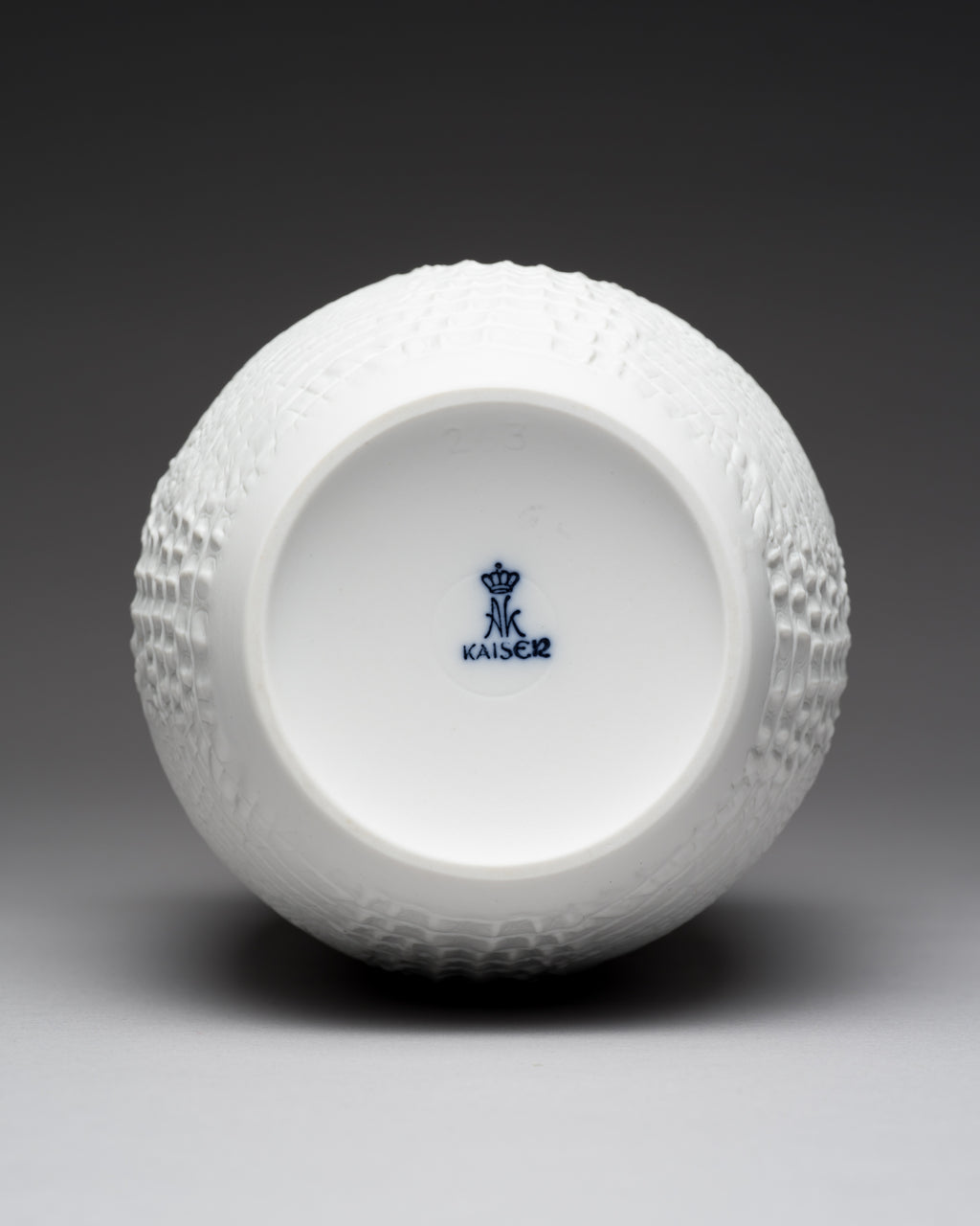 Reptile Relief Biscuit Porcelain Vase - Manfred Frey for AK Kaiser, 1970s