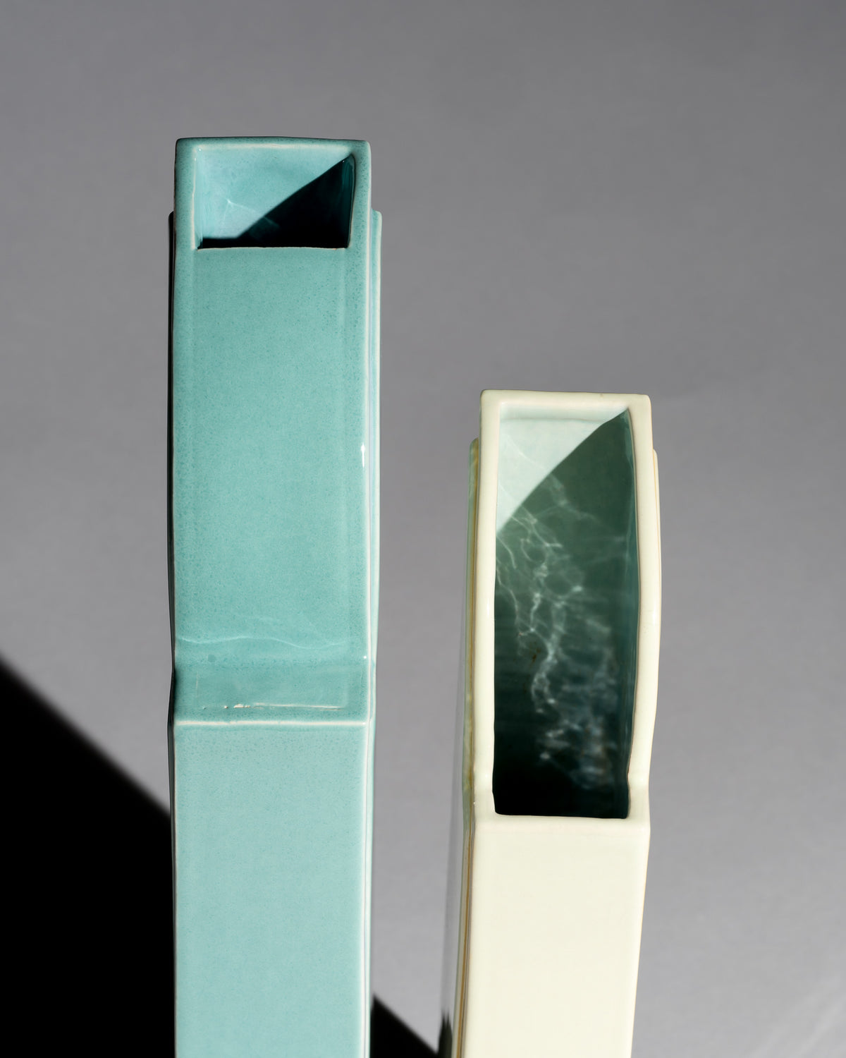 Postmodern Ceramic Vase Duo – Karl Till for Staatliche Majolika Karlsruhe, 1996