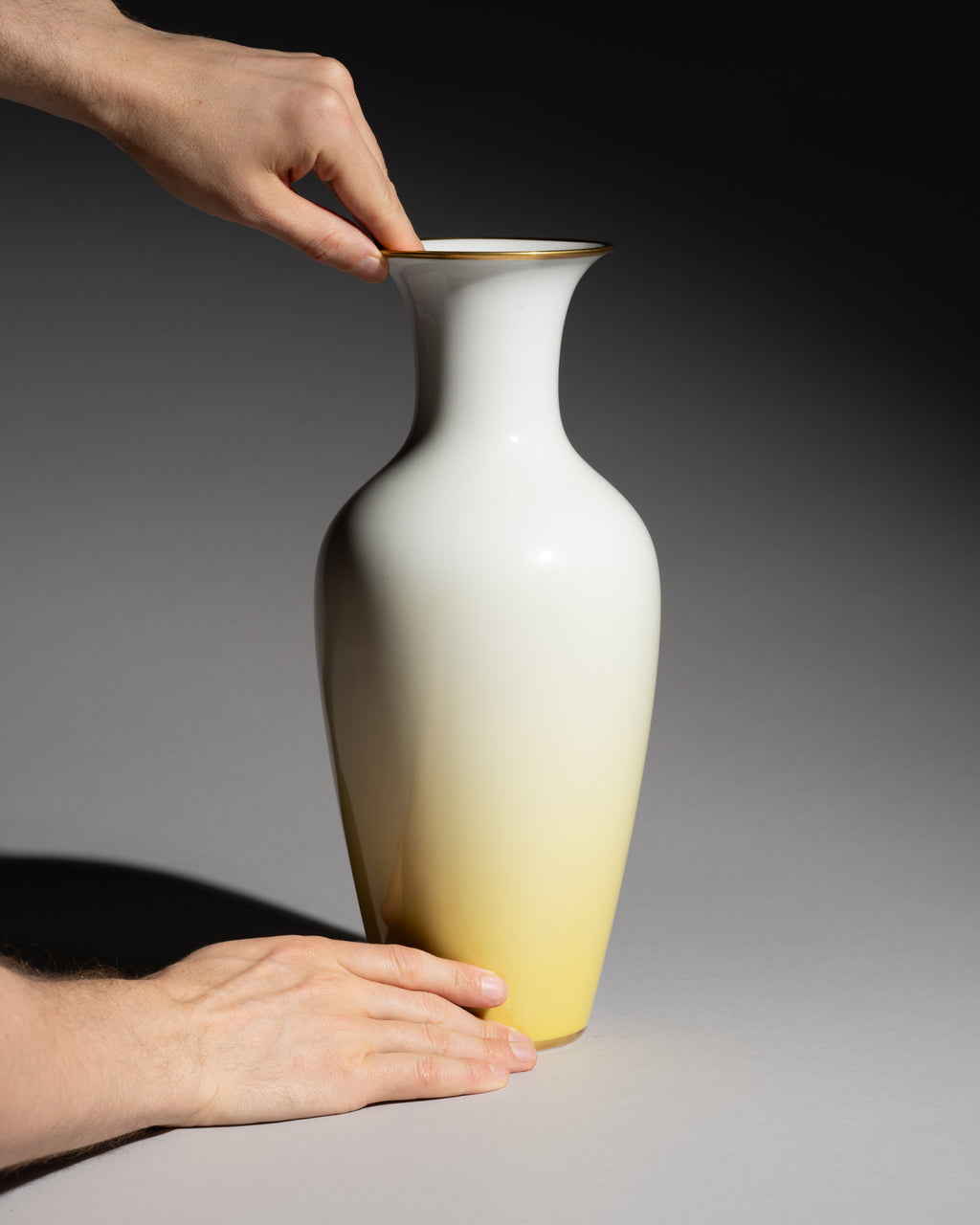 Yellow Gradient Porcelain Vase – Rosenthal, 1956