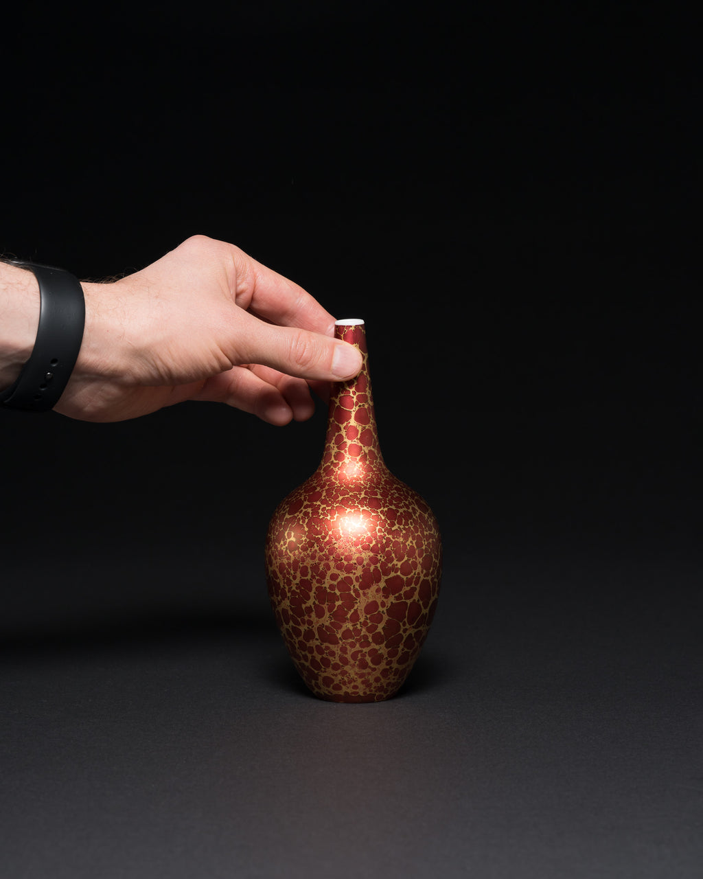 “Lamina Rot” Vase & Lidded Box – Hans Wohlrab & Helmut Drexler for Rosenthal, 1971