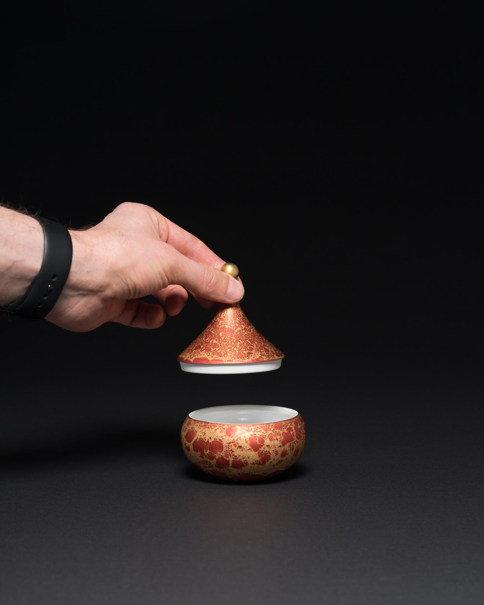 “Lamina Rot” Vase & Lidded Box – Hans Wohlrab & Helmut Drexler for Rosenthal, 1971