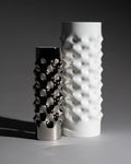 Vibrations White & Silver Porcelain Duo – Dieter Mankau for Rosenthal, 1970s–1980s