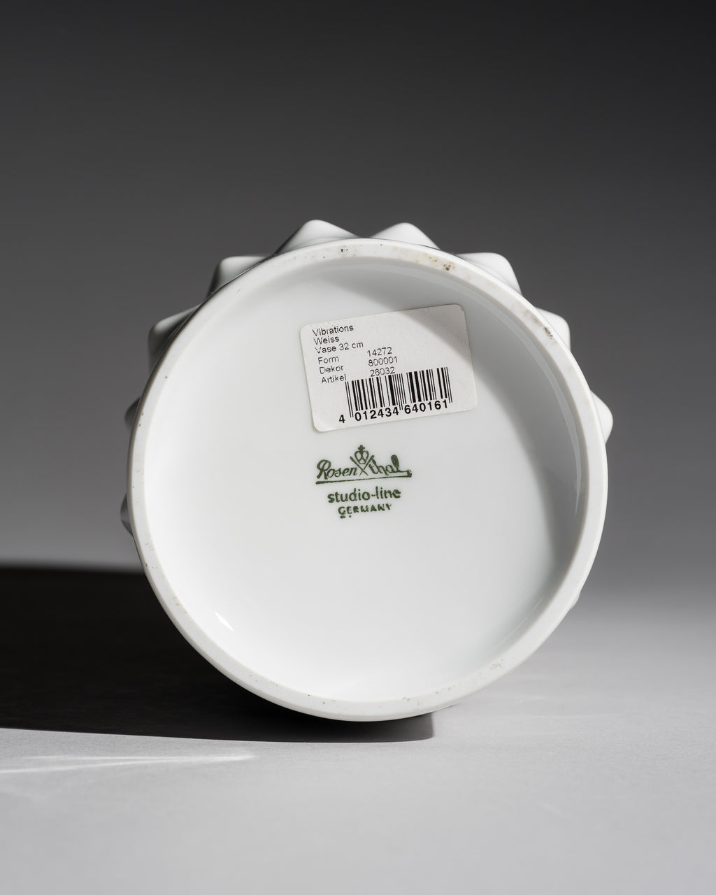 Vibrations White & Silver Porcelain Duo – Dieter Mankau for Rosenthal, 1970s–1980s
