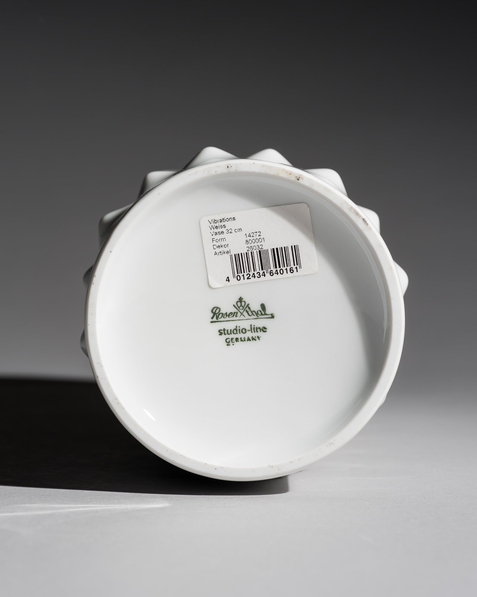 Vibrations White & Silver Porcelain Duo – Dieter Mankau for Rosenthal, 1970s–1980s