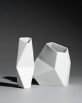 “Surface” Geometric Bisque Porcelain Vase Duo – Achim Haigis for Rosenthal, 2007