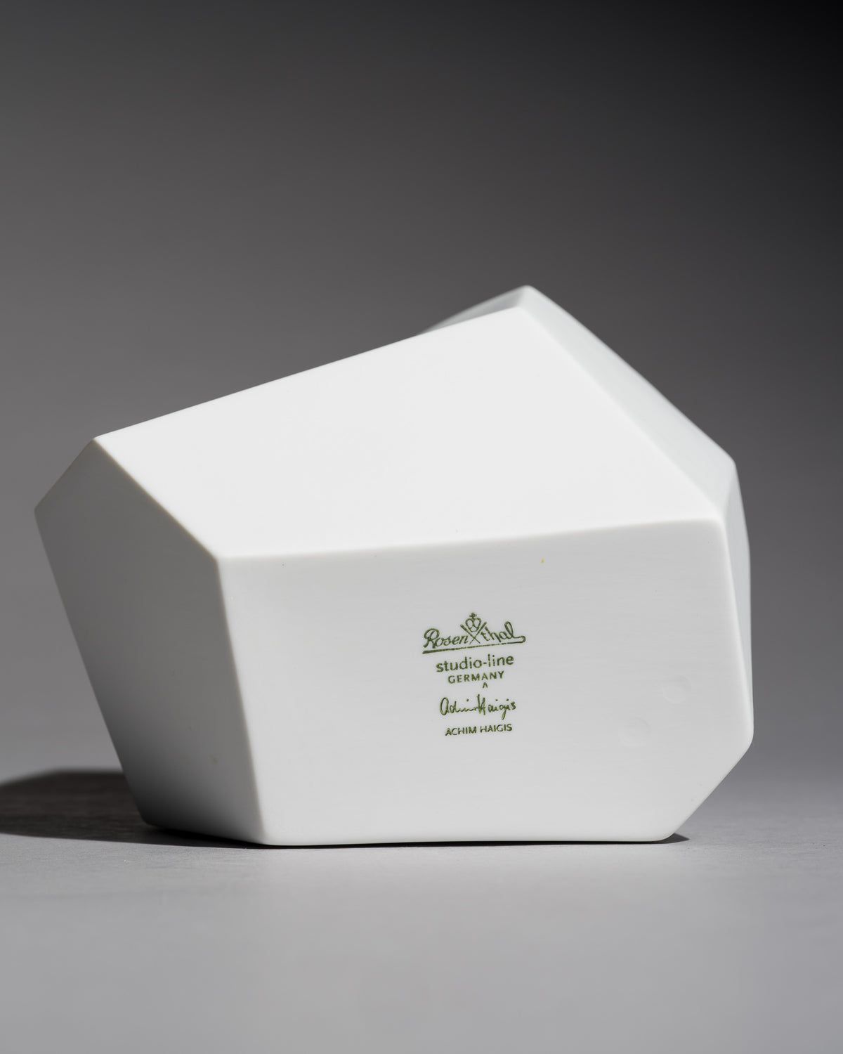 “Surface” Geometric Bisque Porcelain Vase Duo – Achim Haigis for Rosenthal, 2007