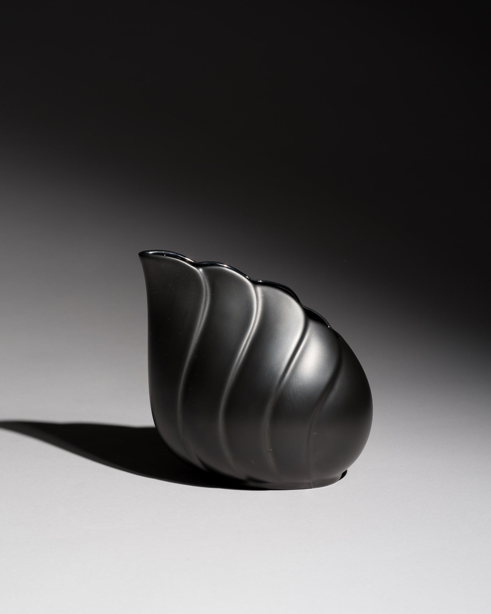 Black Matte Porcelain Vase - Uta Feyl for Rosenthal, 1980s