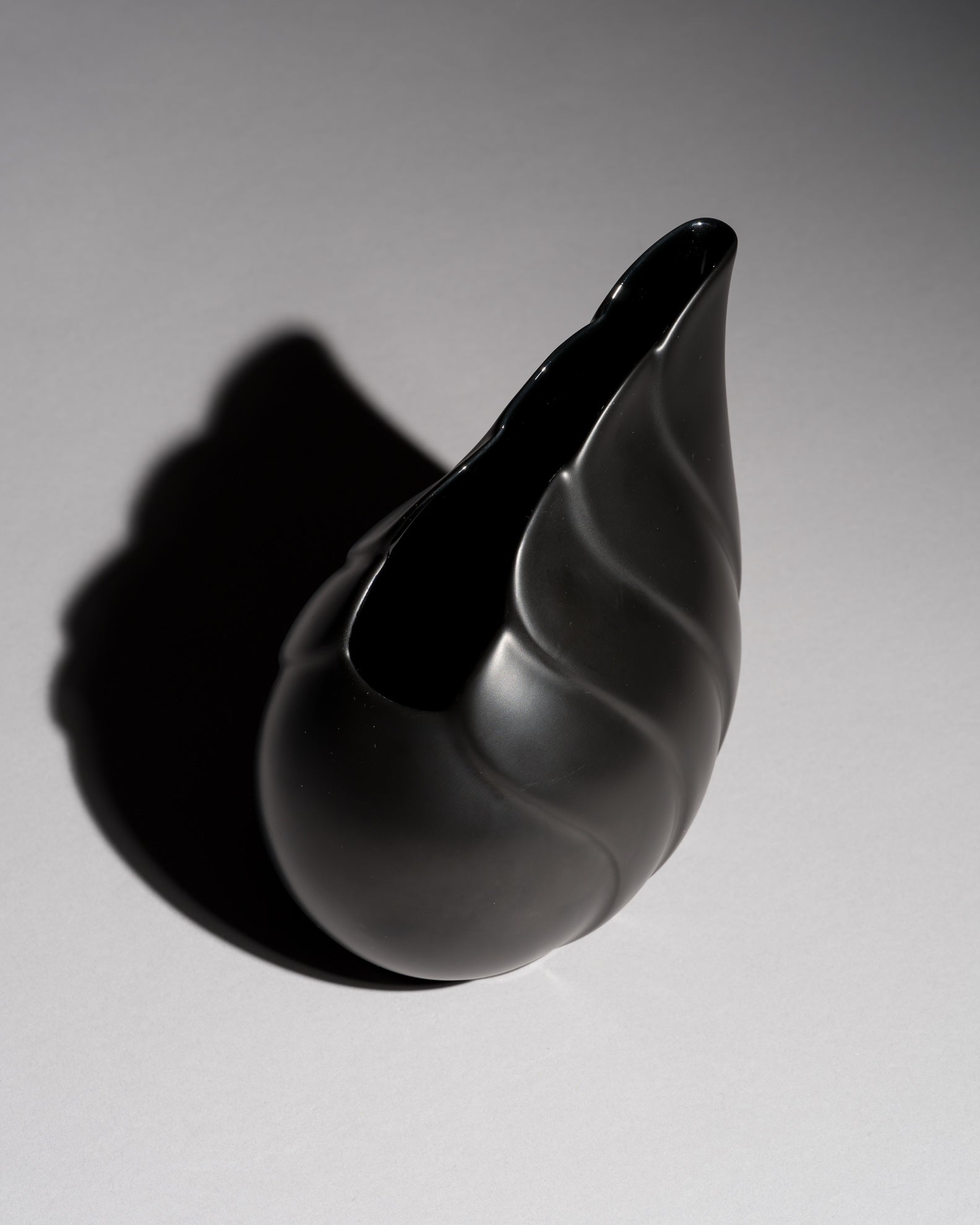 Black Matte Porcelain Vase - Uta Feyl for Rosenthal, 1980s