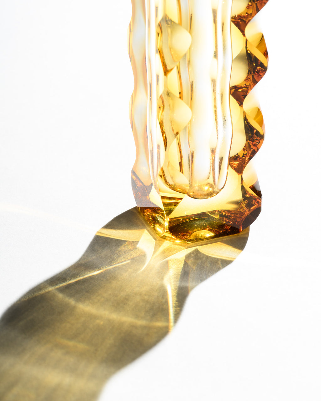 Optic-Cut Art Glass Vase Duo – Oldrich Lipsky for Exbor, 1960s