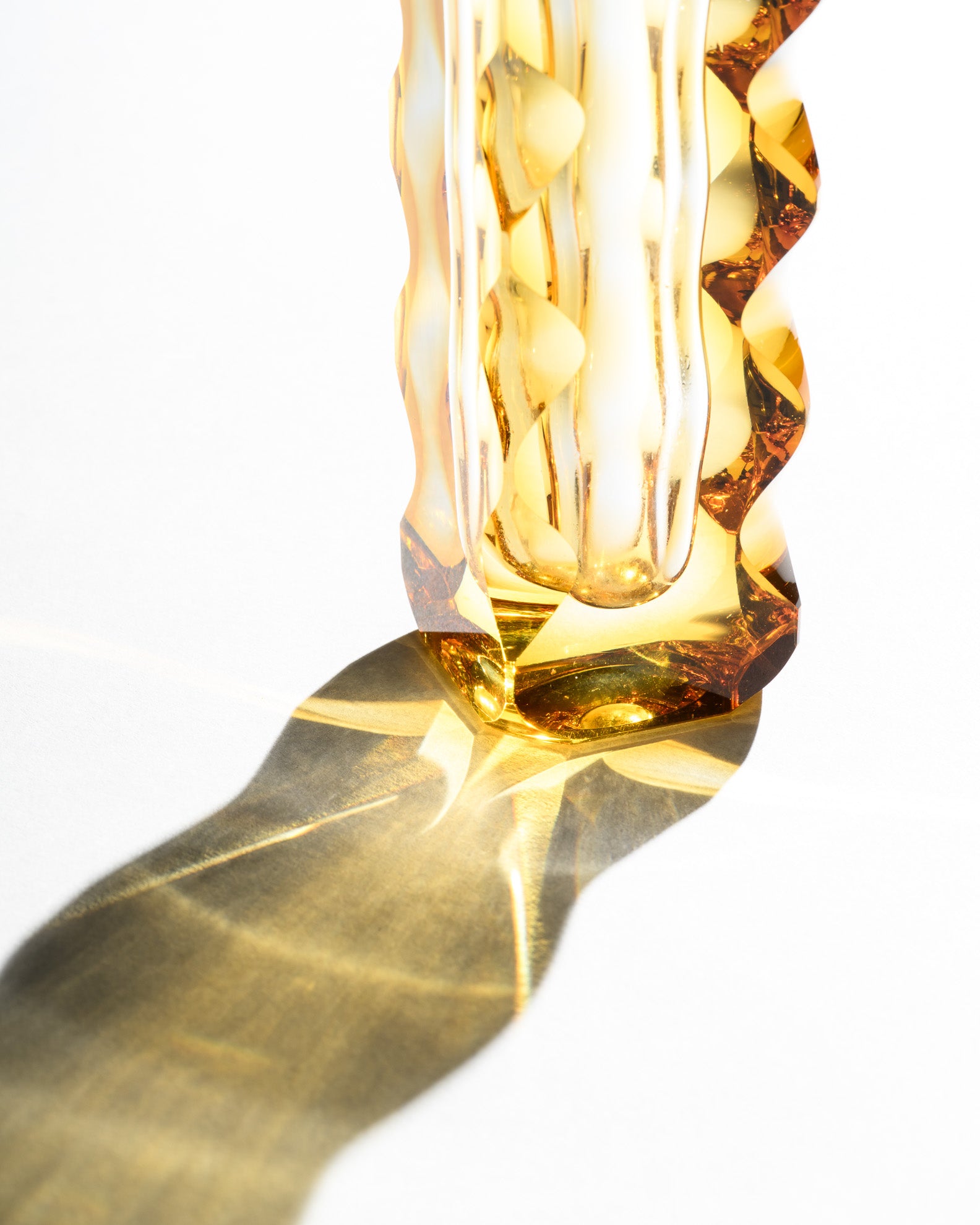Optic-Cut Art Glass Vase Duo – Oldrich Lipsky for Exbor, 1960s
