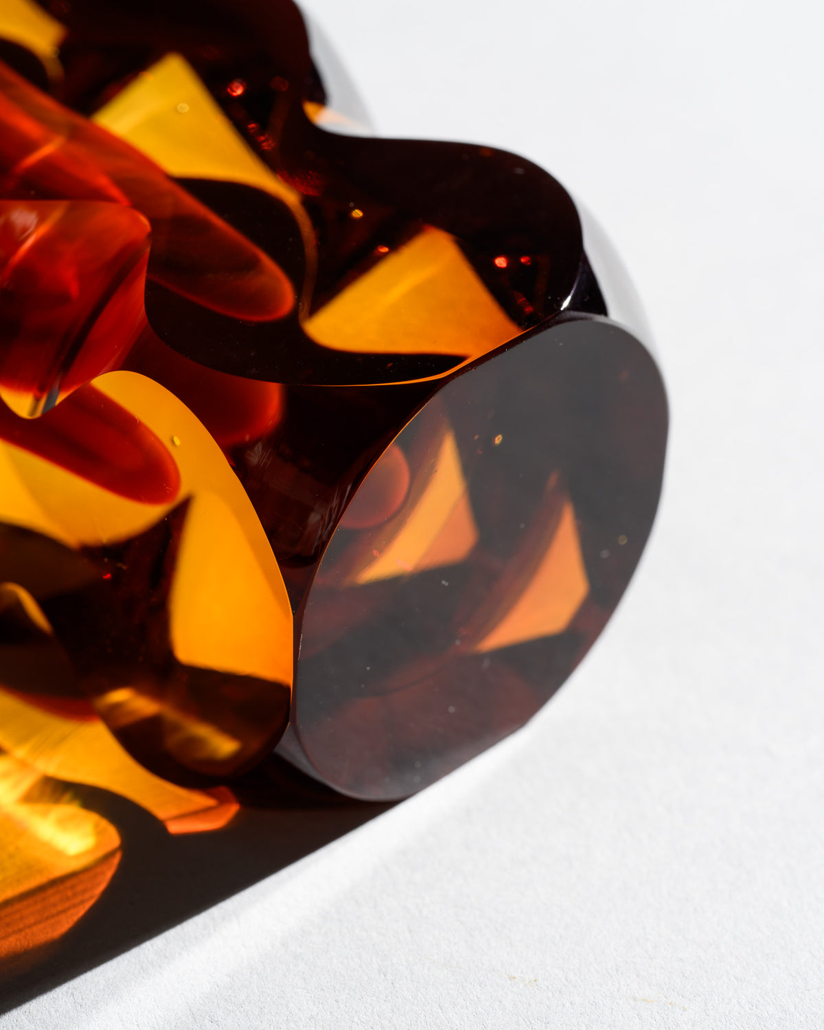 Optic-Cut Art Glass Vase Duo – Oldrich Lipsky for Exbor, 1960s