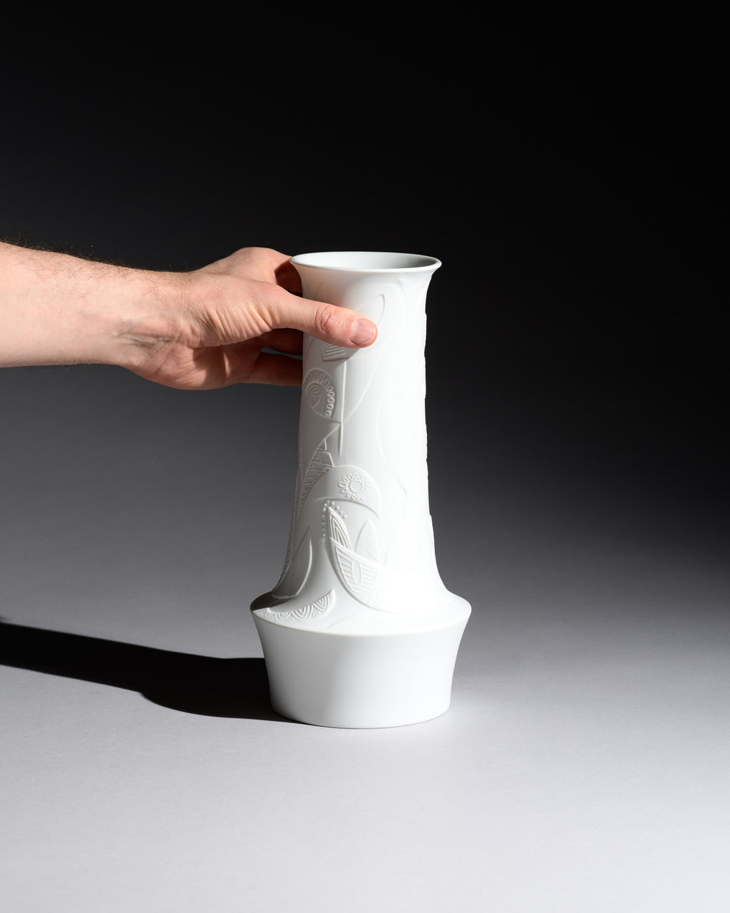 White Bisque Porcelain Trio – Cuno Fischer for Hutschenreuther, 1960s
