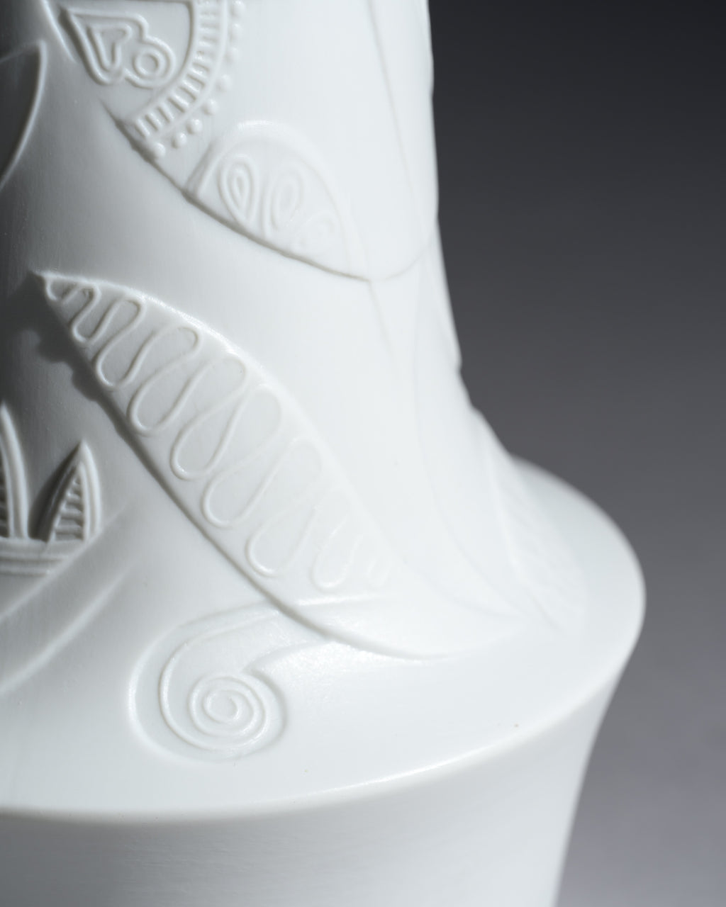 White Bisque Porcelain Trio – Cuno Fischer for Hutschenreuther, 1960s