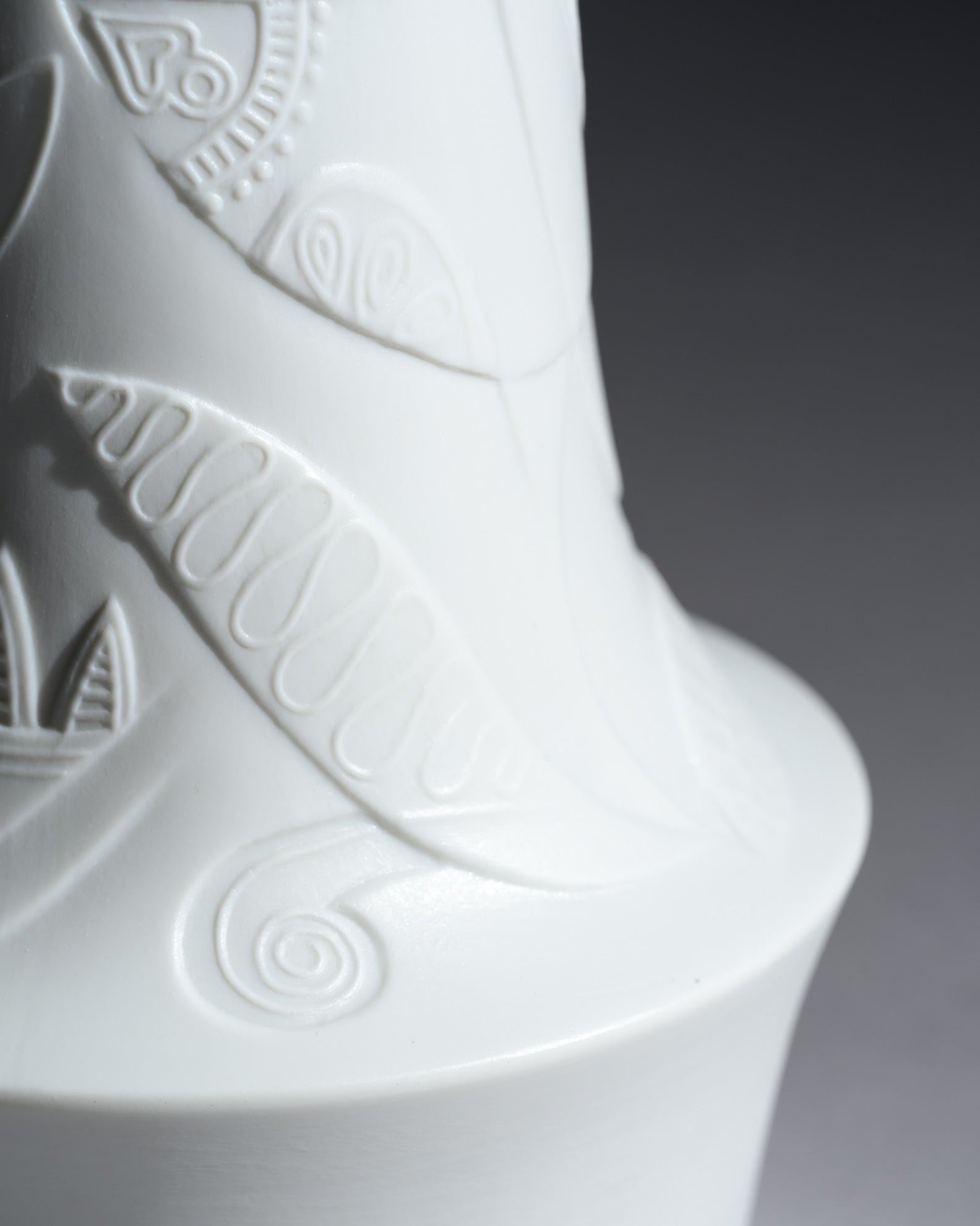 White Bisque Porcelain Trio – Cuno Fischer for Hutschenreuther, 1960s