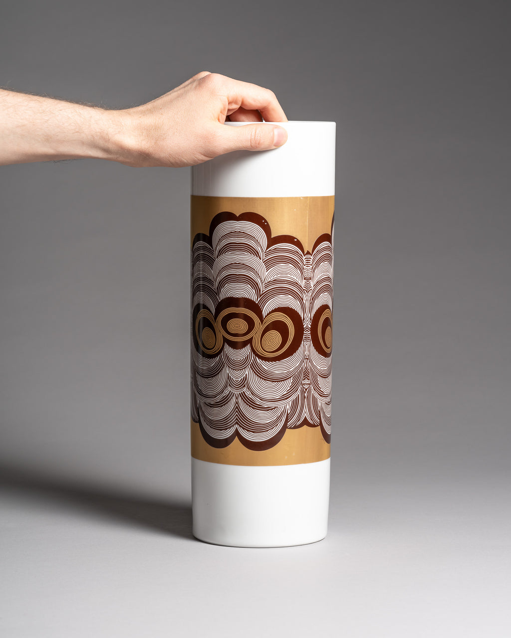 Op Art Porcelain Floor Vase – Krautheim & Adelberg, 1980s