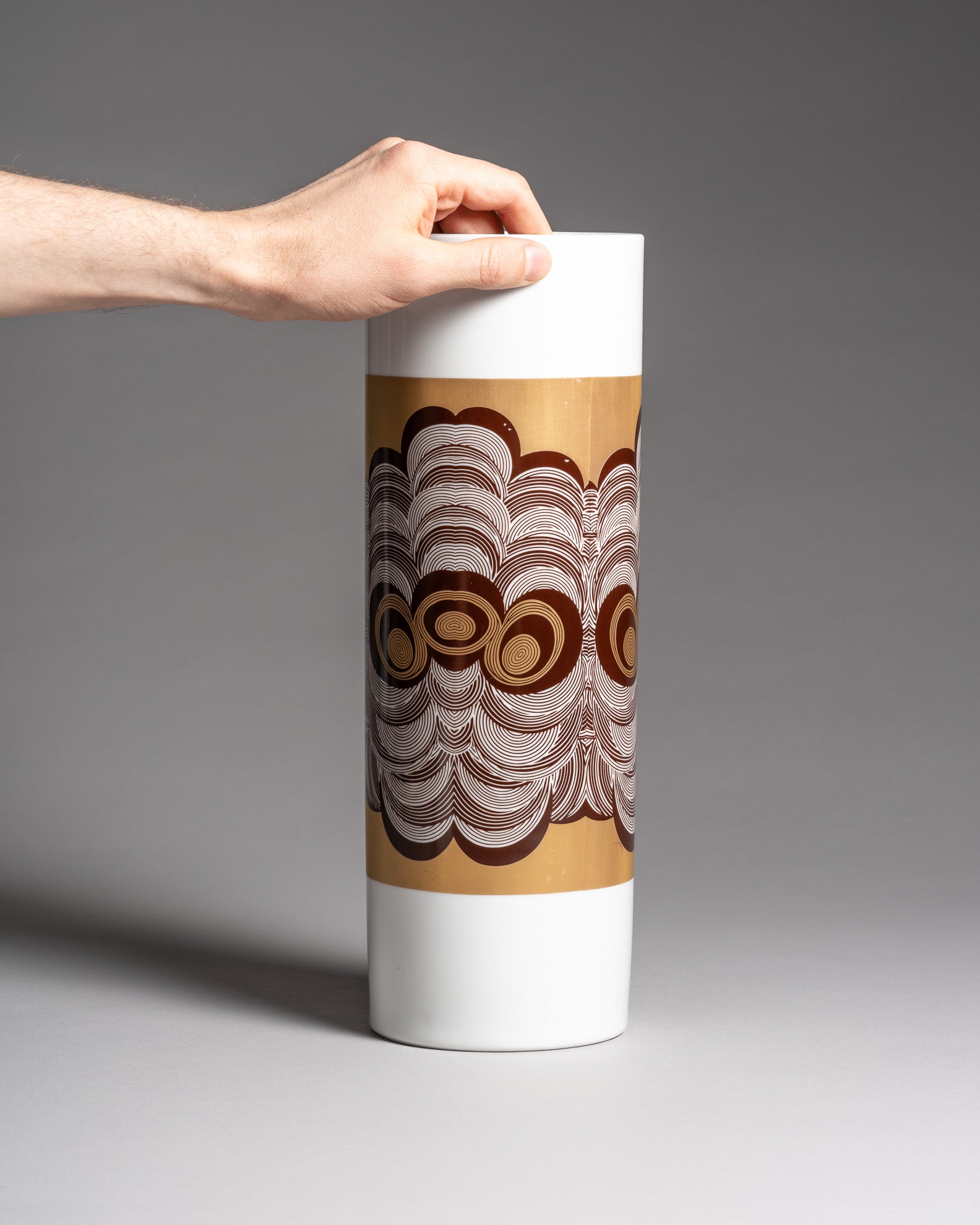 Op Art Porcelain Floor Vase – Krautheim & Adelberg, 1980s