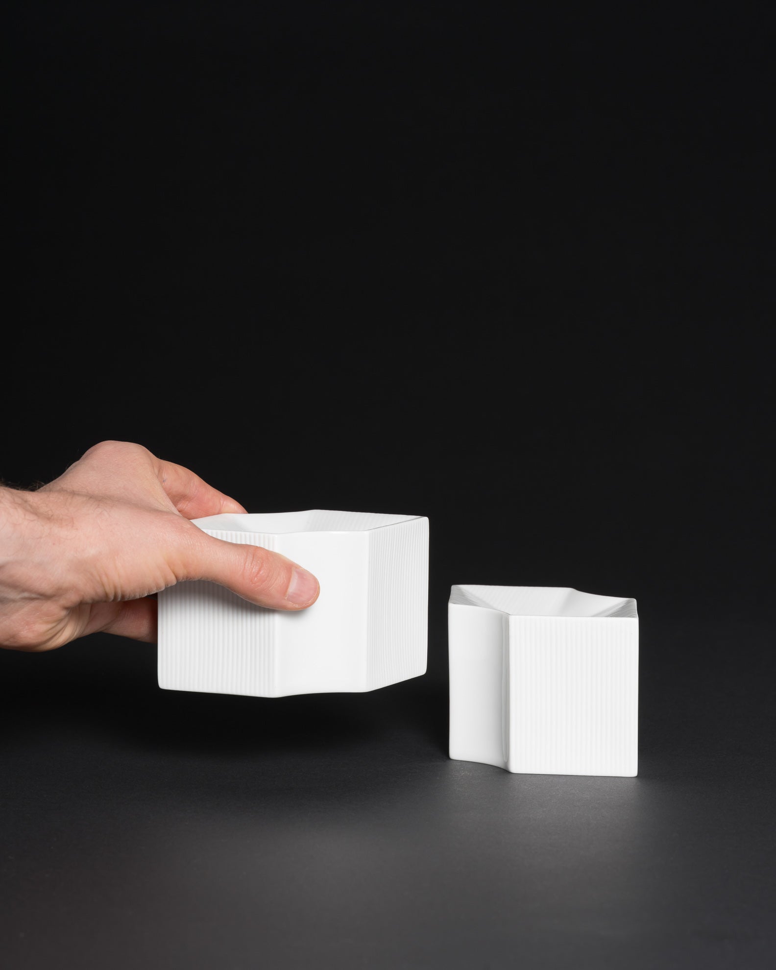 Vase & Candle Holder Pair – Sami Wirkkala for Rosenthal, 1982–1983