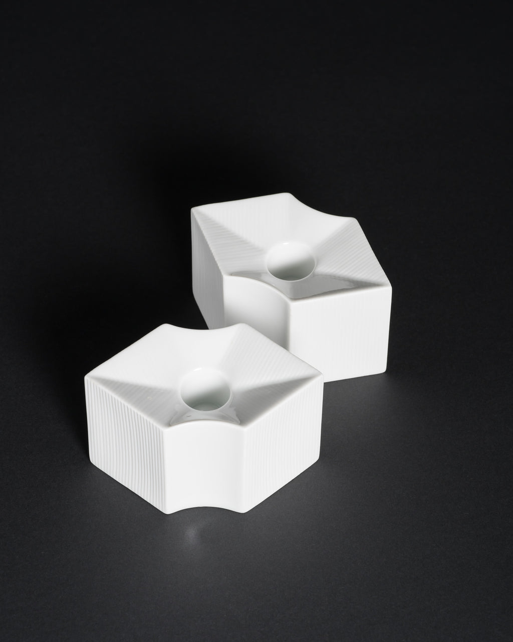 Vase & Candle Holder Pair – Sami Wirkkala for Rosenthal, 1982–1983