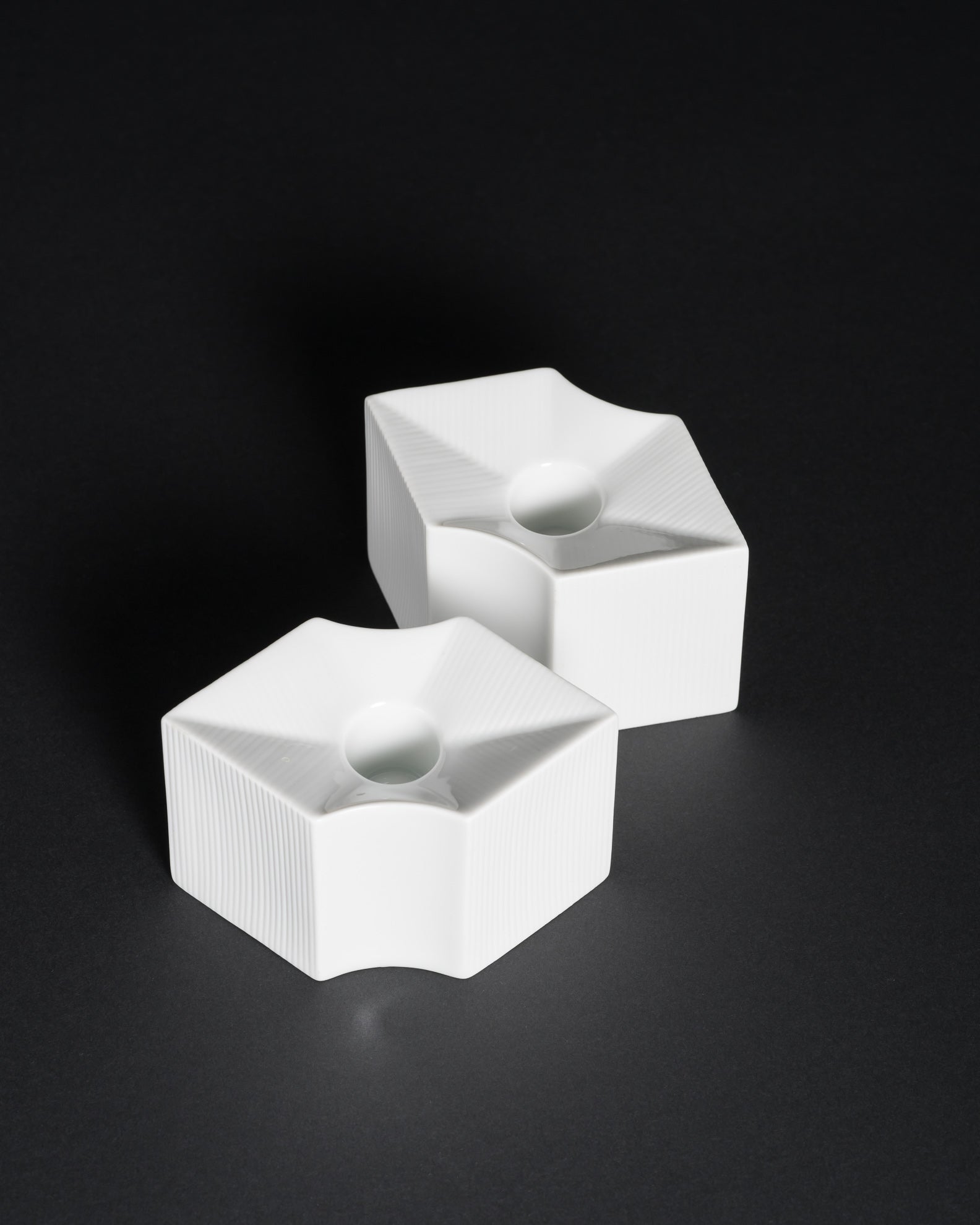 Vase & Candle Holder Pair – Sami Wirkkala for Rosenthal, 1982–1983
