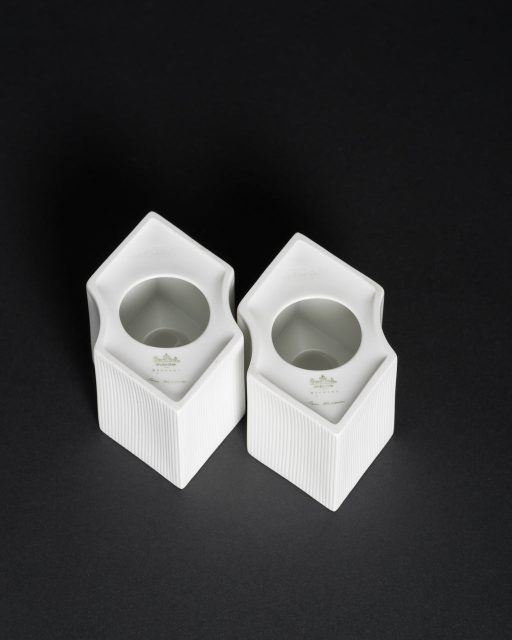 Vase & Candle Holder Pair – Sami Wirkkala for Rosenthal, 1982–1983