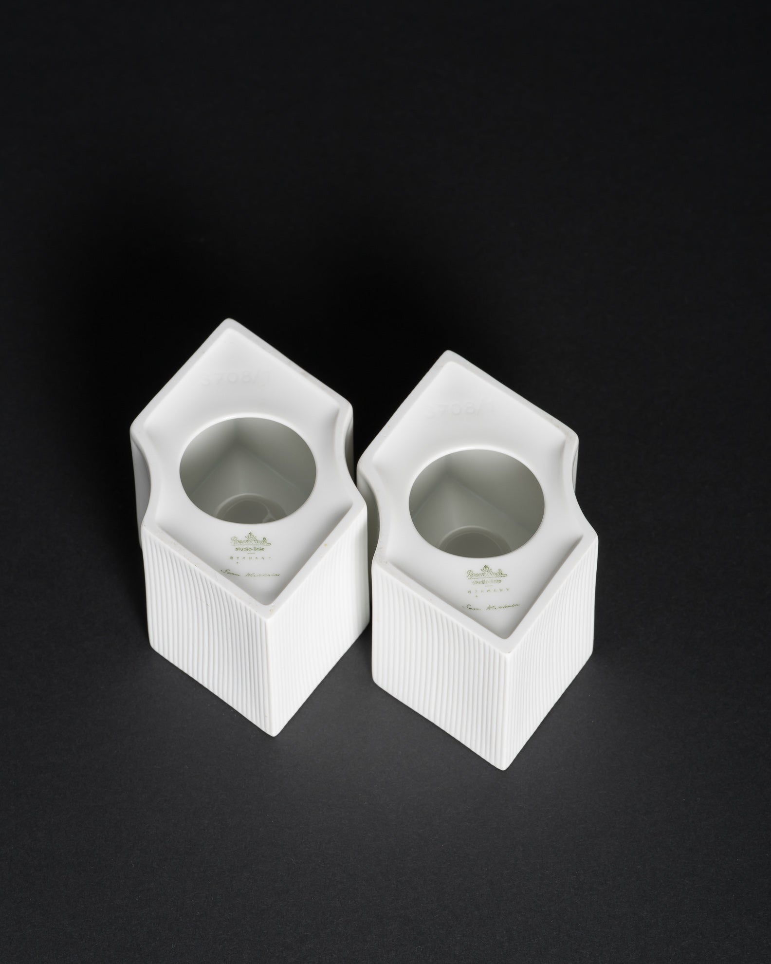 Vase & Candle Holder Pair – Sami Wirkkala for Rosenthal, 1982–1983