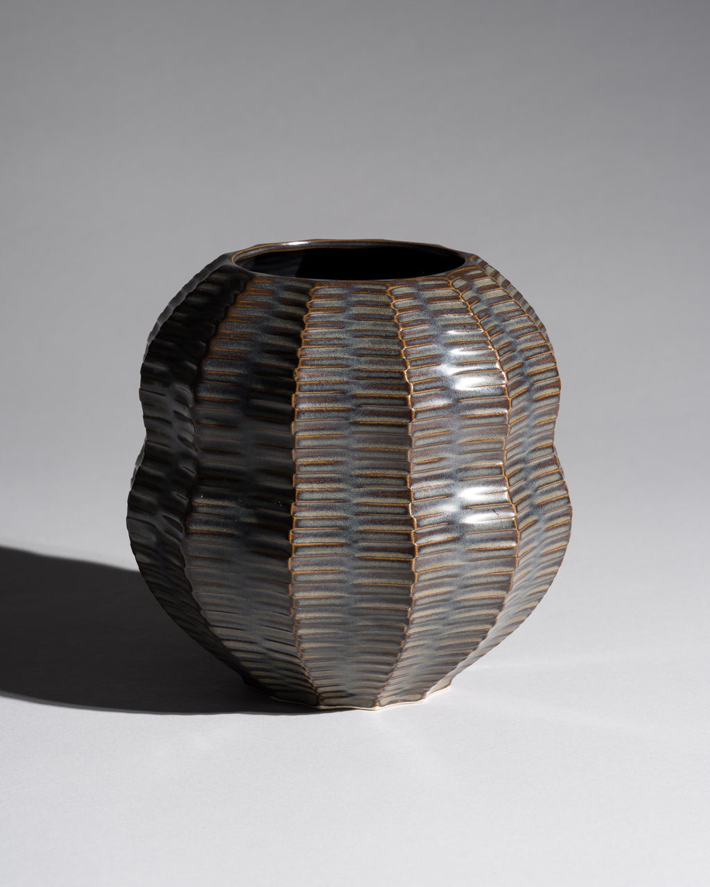 Brown Calabash Porcelain Vase – Heinrich Fuchs for Luisenburg, 1960s–1970s
