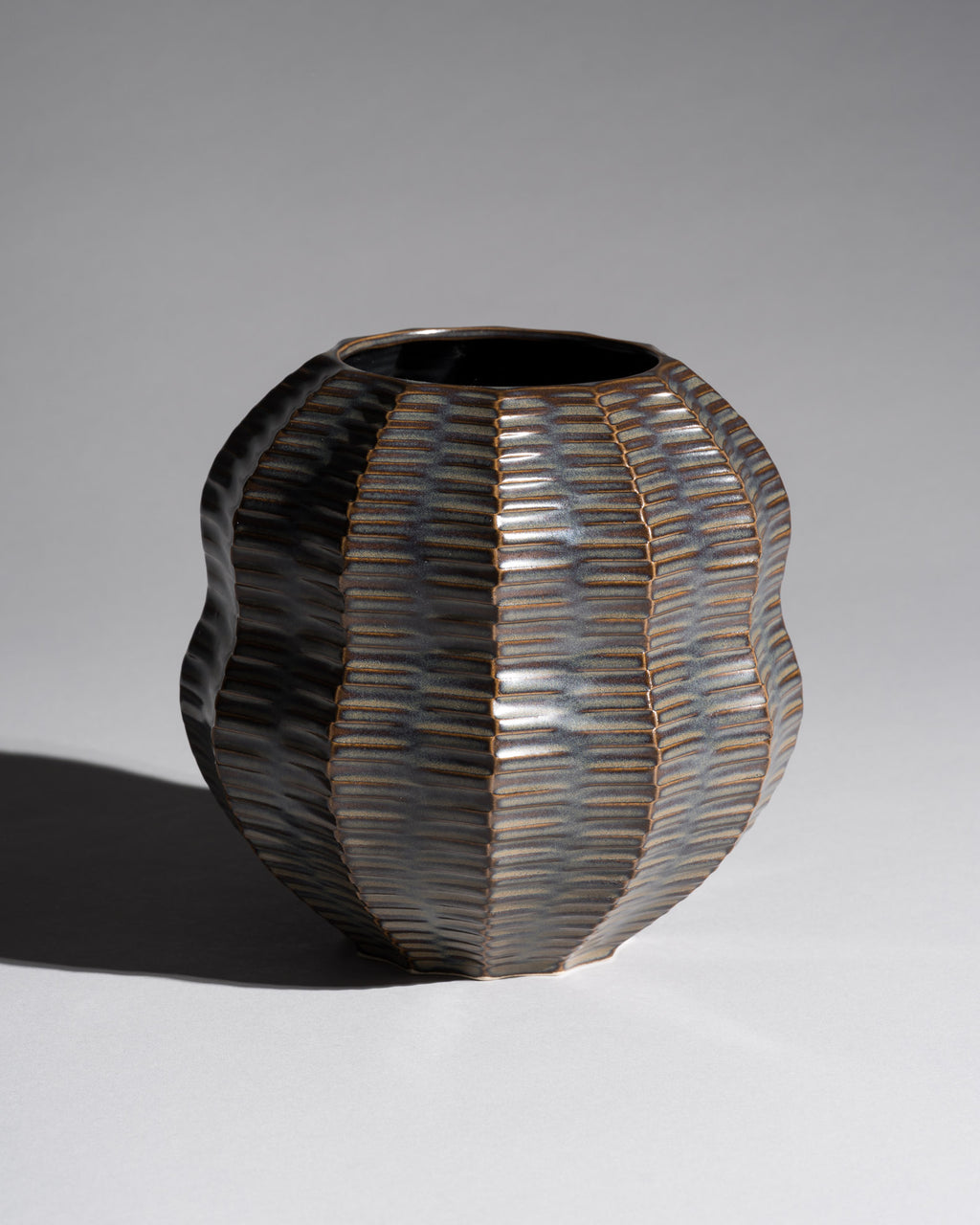 Brown Calabash Porcelain Vase – Heinrich Fuchs for Luisenburg, 1960s–1970s