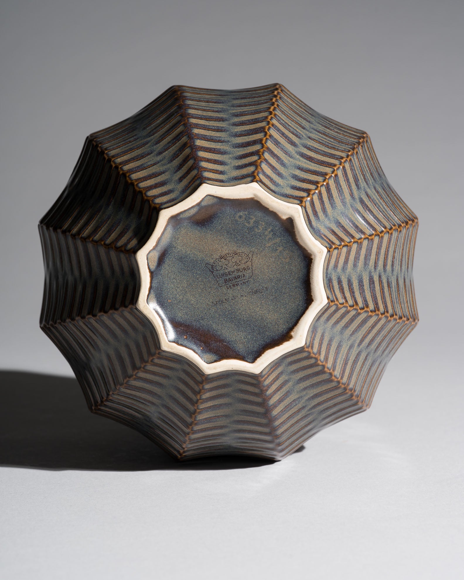 Brown Calabash Porcelain Vase – Heinrich Fuchs for Luisenburg, 1960s–1970s