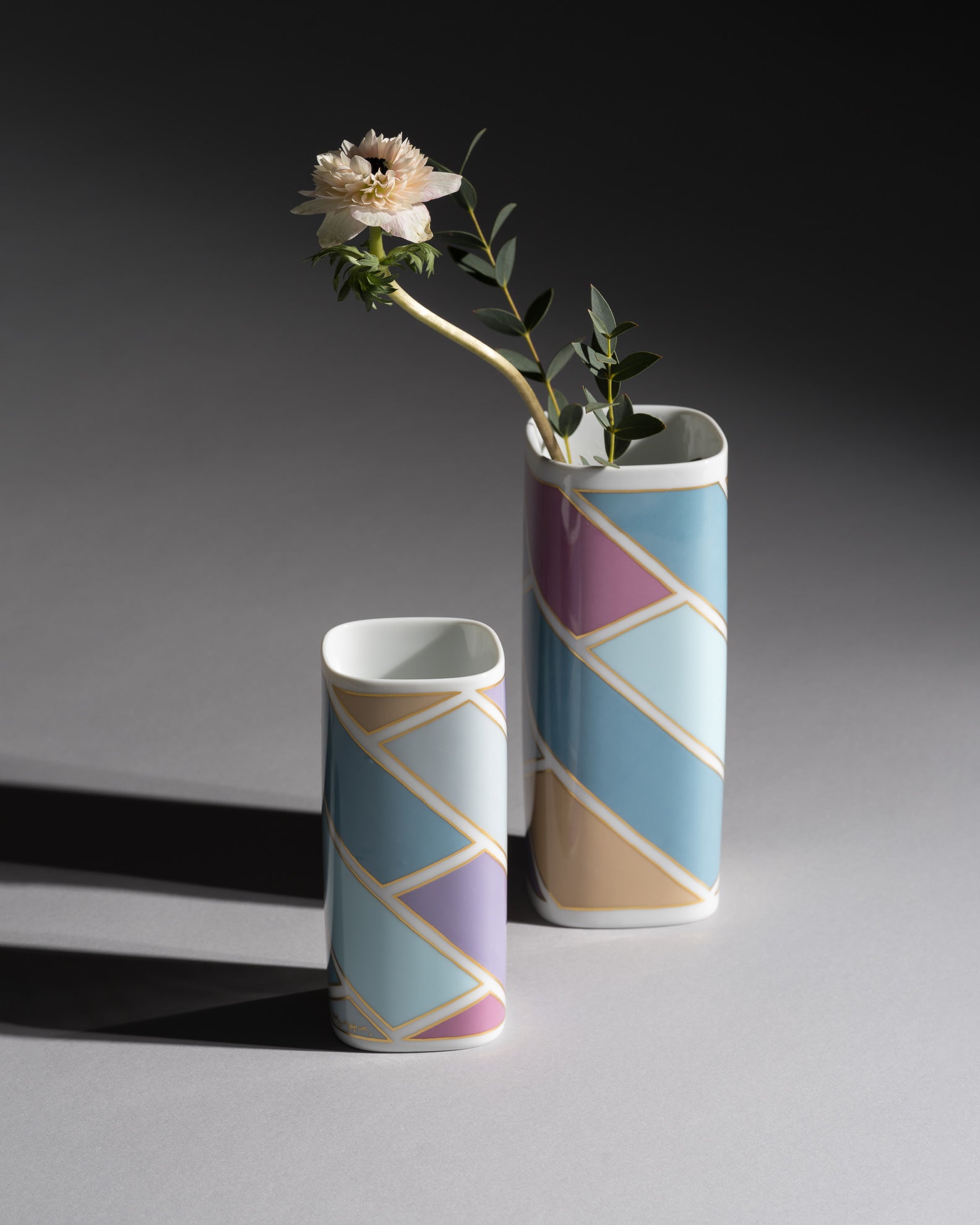 Porcelain Vase Duo - Dorothy Hafner for Rosenthal, 1987–1988