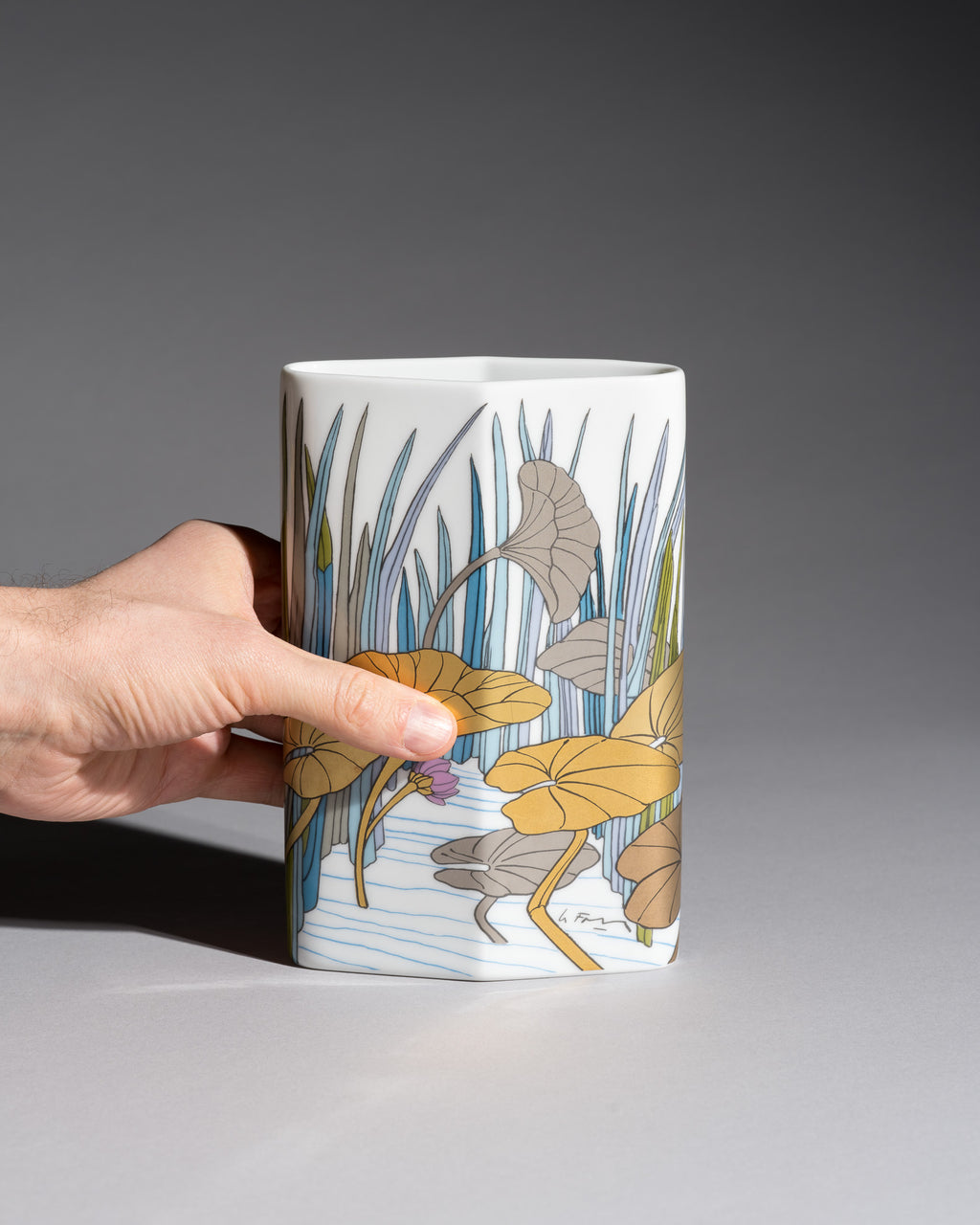 Floral Porcelain Vase & Lidded Box Set - Alain Le Foll and Tapio Wirkkala for Rosenthal, 1983–1984