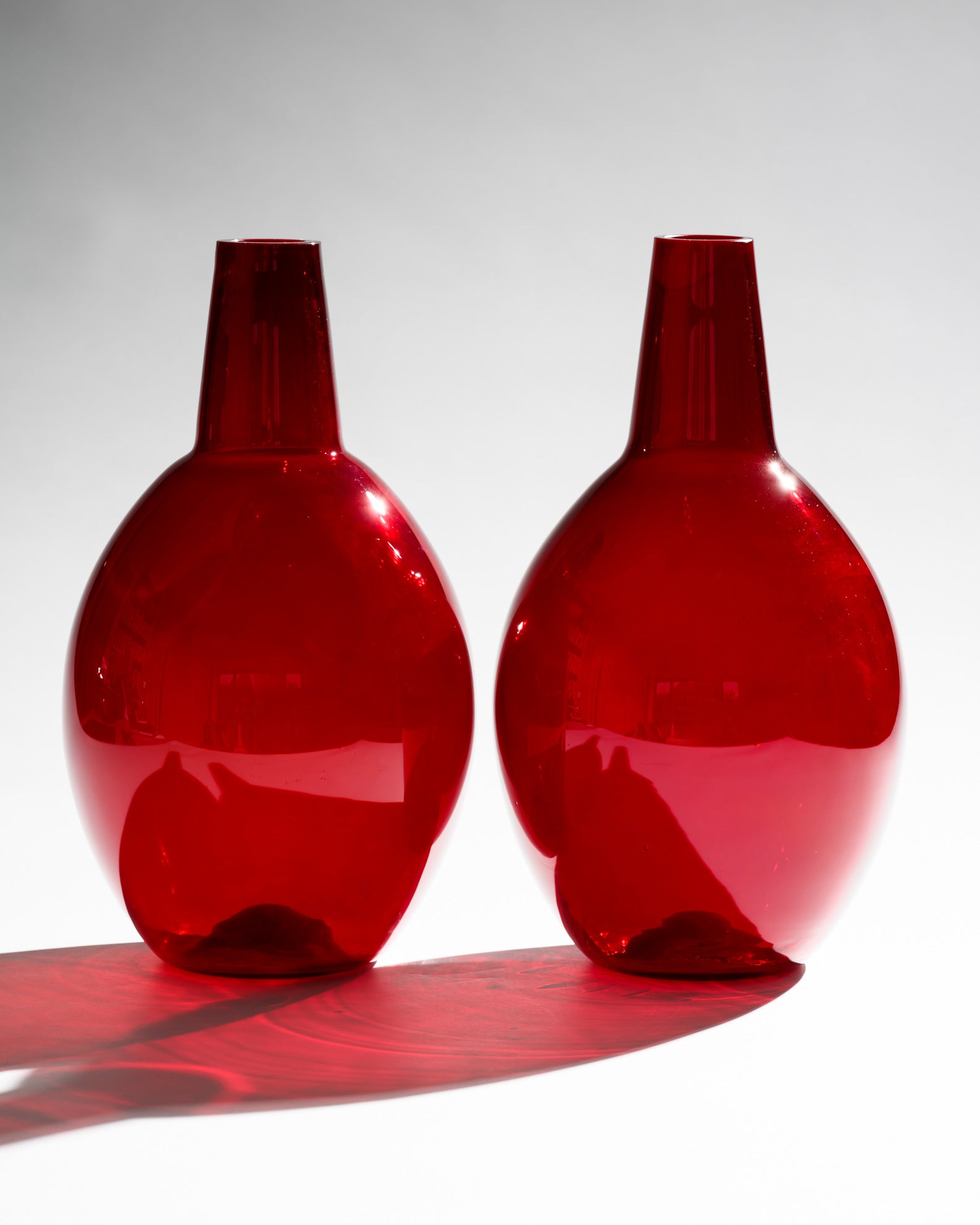 Kalabasse Glass Vase Duo – Wilhelm Braun-Feldweg for Hirschberg, 1950s