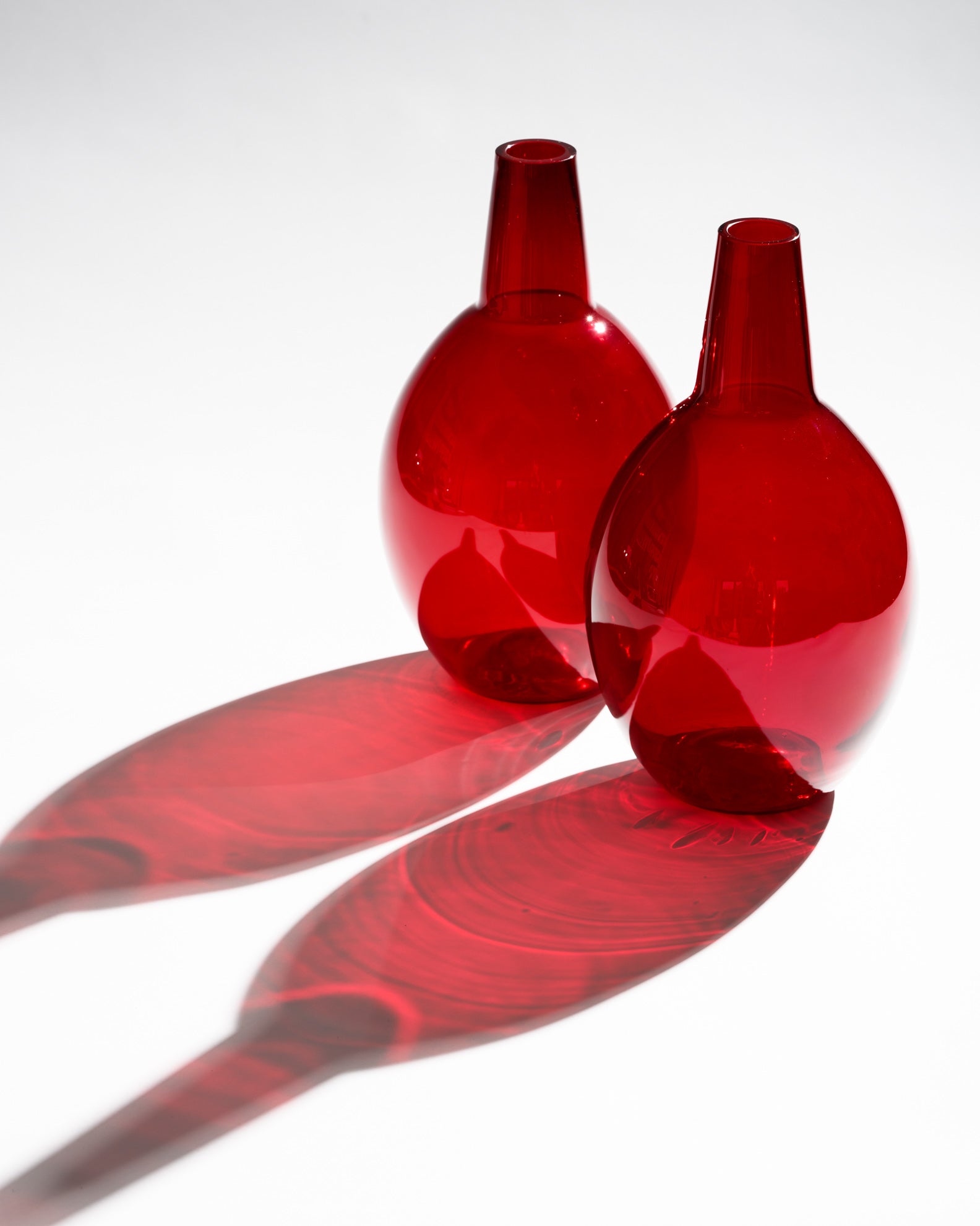 Kalabasse Glass Vase Duo – Wilhelm Braun-Feldweg for Hirschberg, 1950s