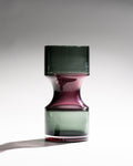 Smoky Green and Amethyst Glass Vase – Tapio Wirkkala for Rosenthal, 1963