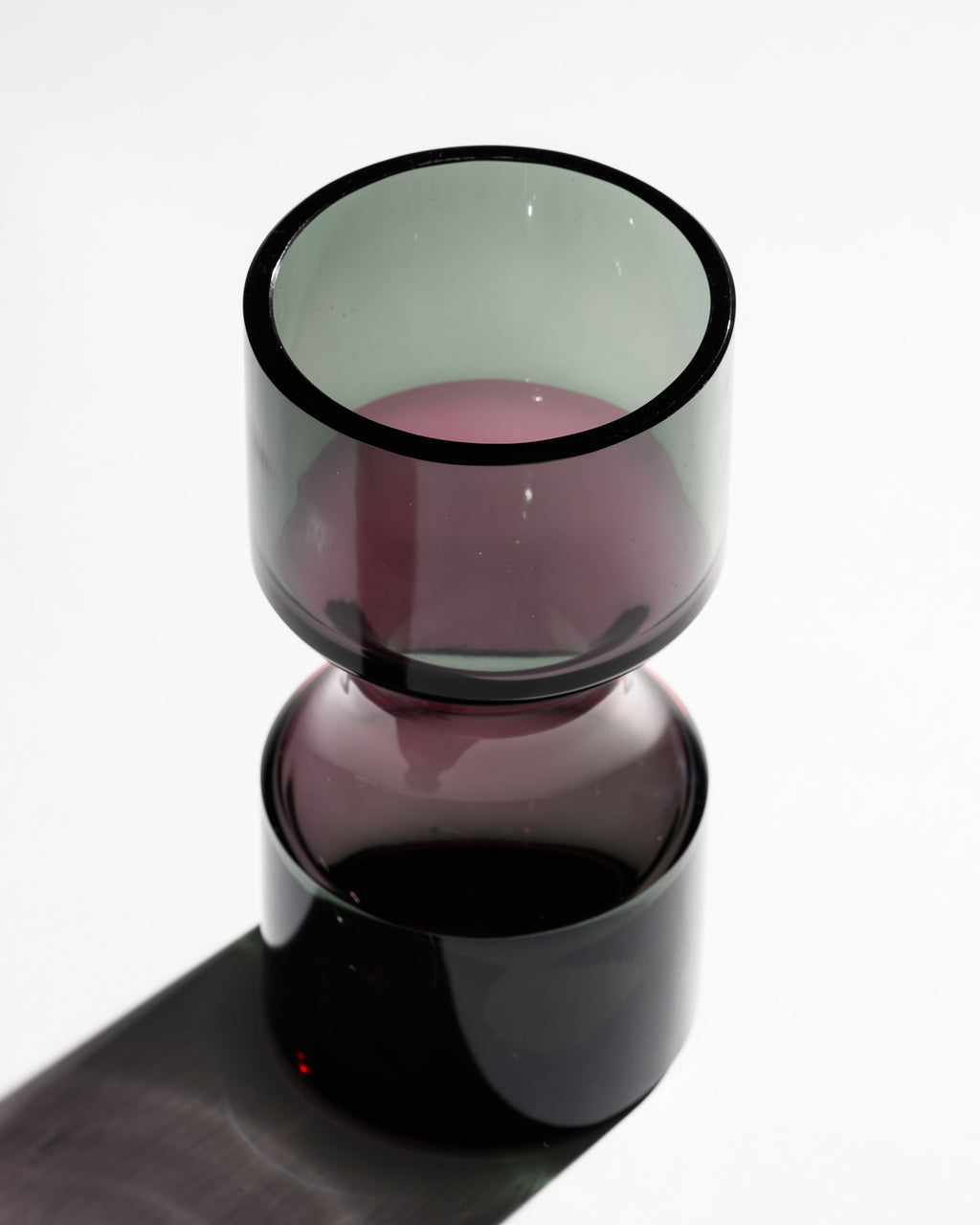 Smoky Green and Amethyst Glass Vase – Tapio Wirkkala for Rosenthal, 1963