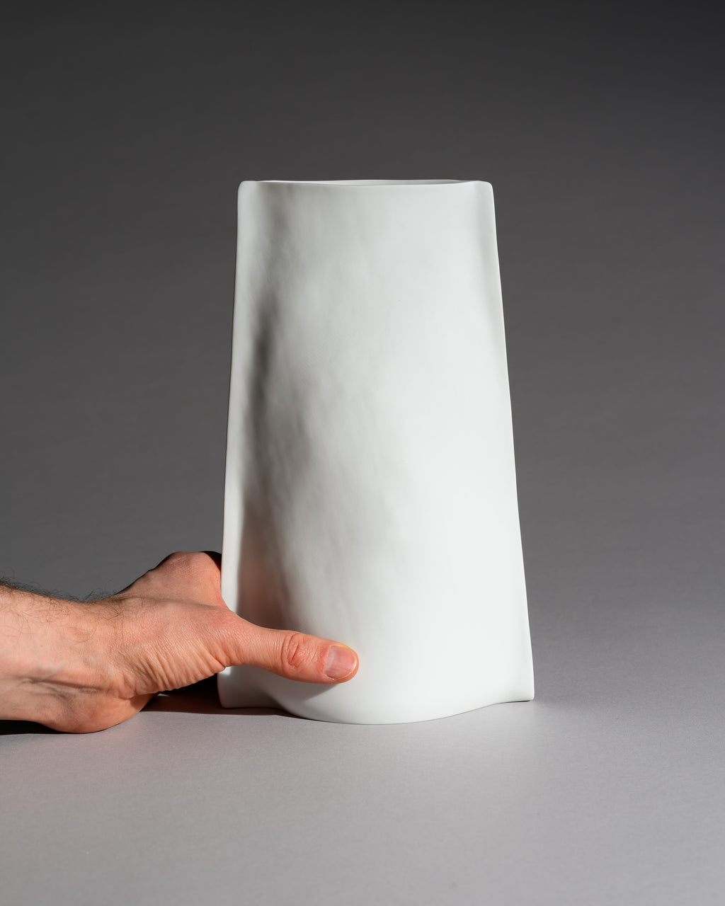 White Bisque Porcelain Vase Duo – Johan van Loon for Rosenthal, 1982–1983