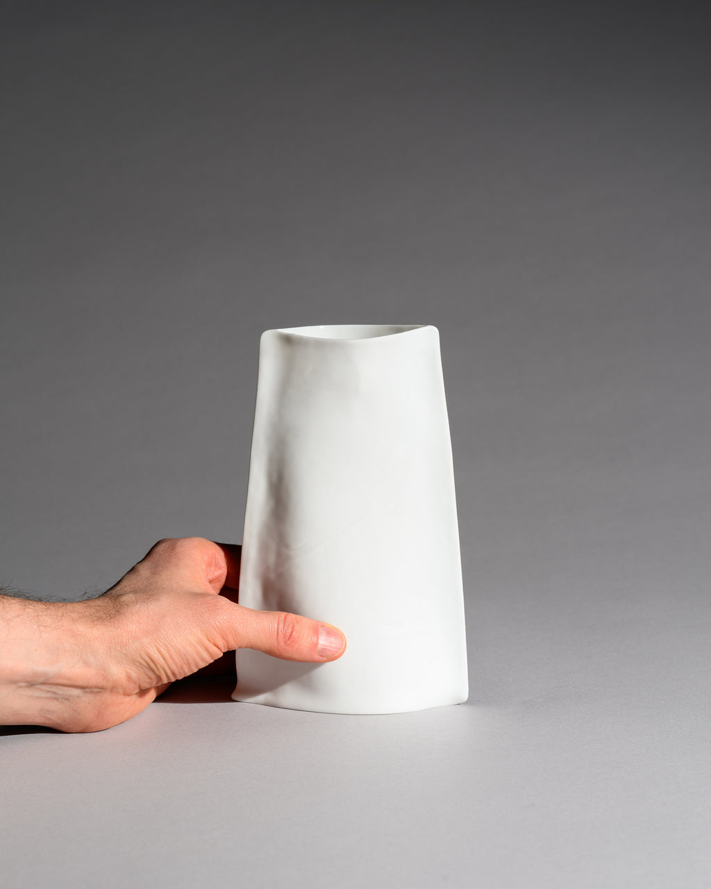 White Bisque Porcelain Vase Duo – Johan van Loon for Rosenthal, 1982–1983