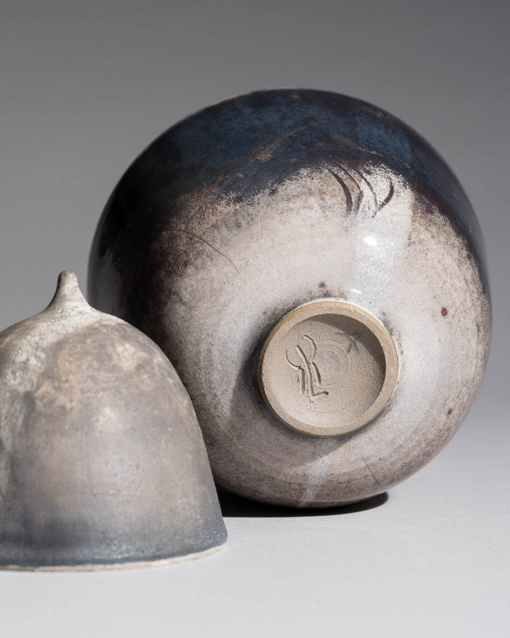 Grey-Blue Stoneware Box Duo – Mario Enke Studio Pottery, 2010