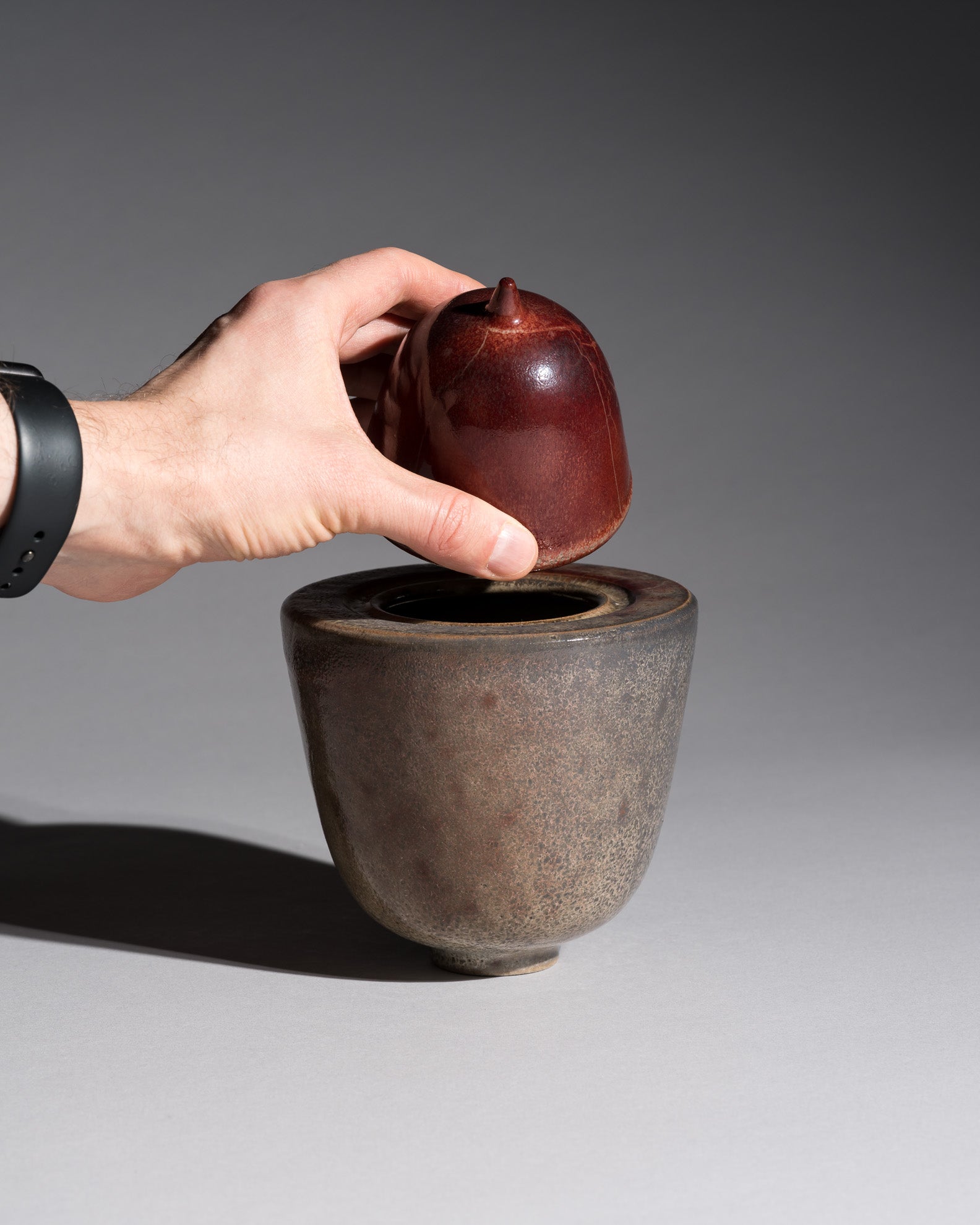 Reduction-Fired Stoneware Box Duo – Mario Enke Studio Pottery, 2010