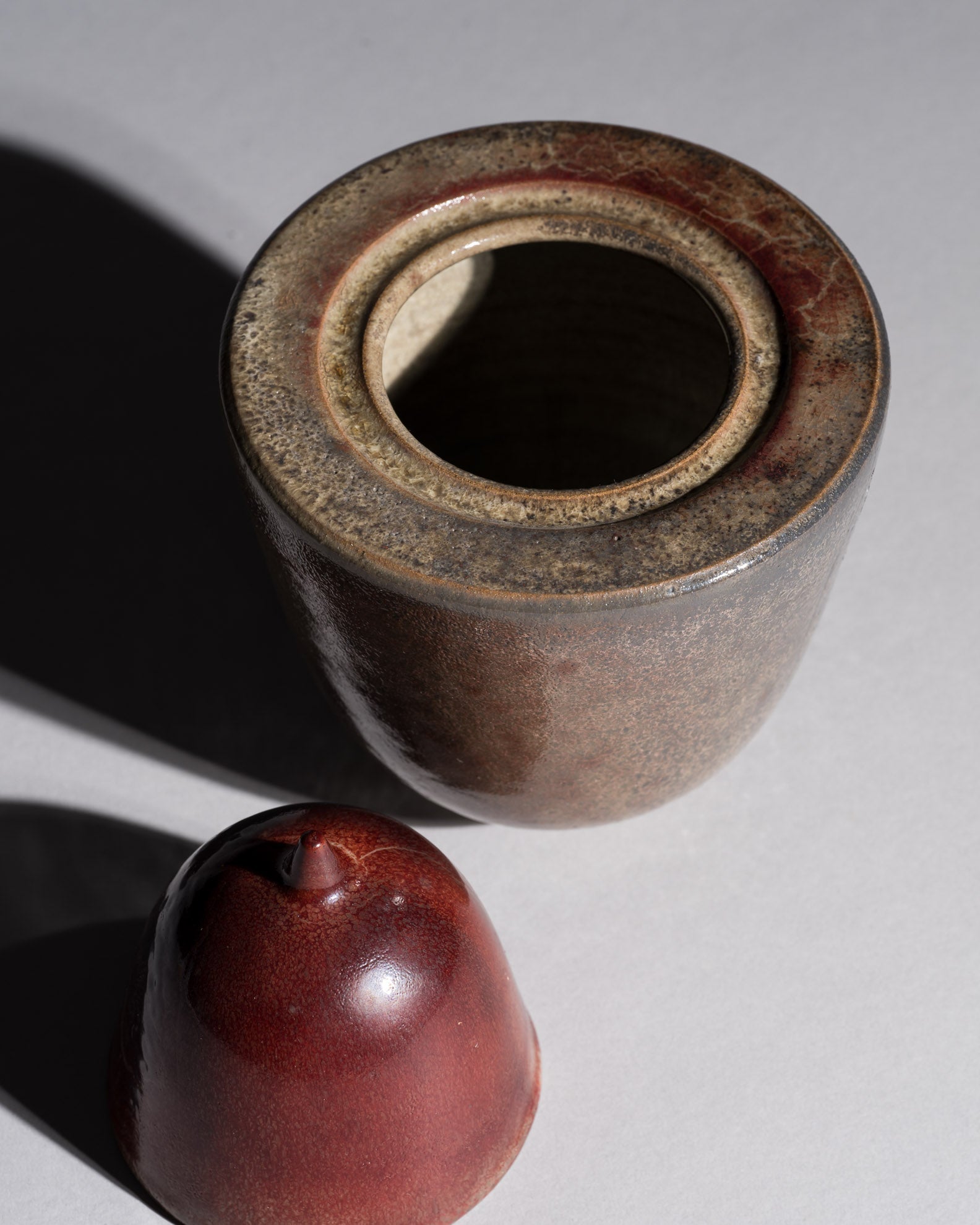 Reduction-Fired Stoneware Box Duo – Mario Enke Studio Pottery, 2010