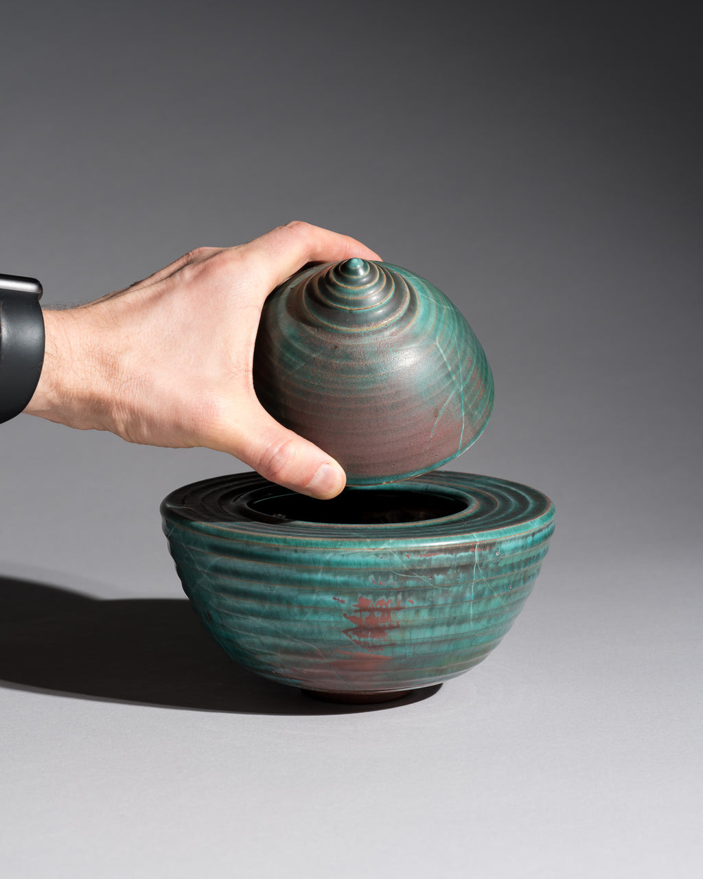 Reduction-Fired Stoneware Box Duo – Mario Enke Studio Pottery, 2010