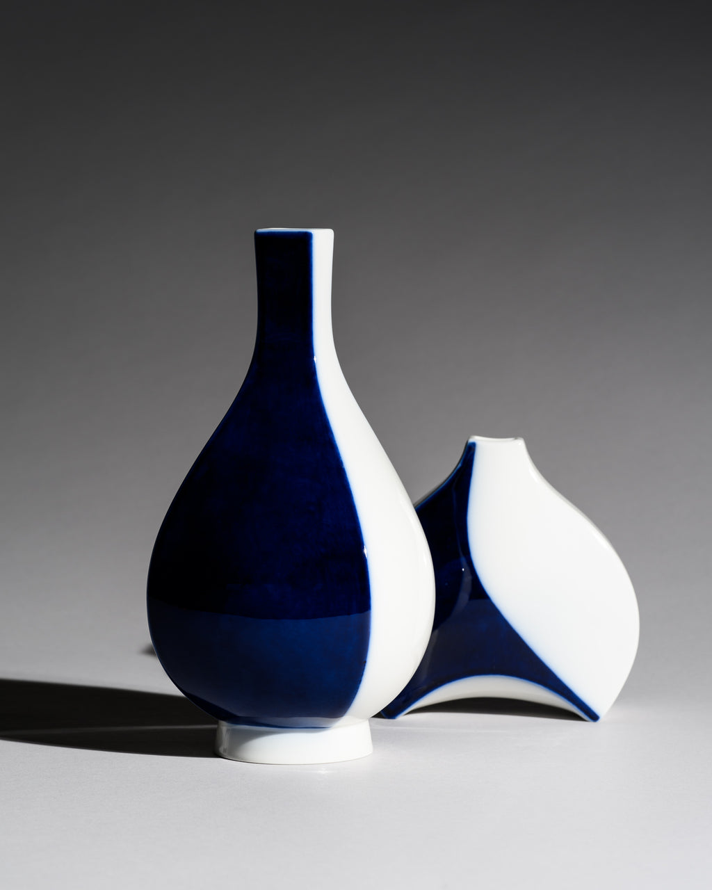 Modernist Porcelain Vase Duo - Trude Petri and Konrad Quillmann for KPM Berlin, 1950s–late 1960s