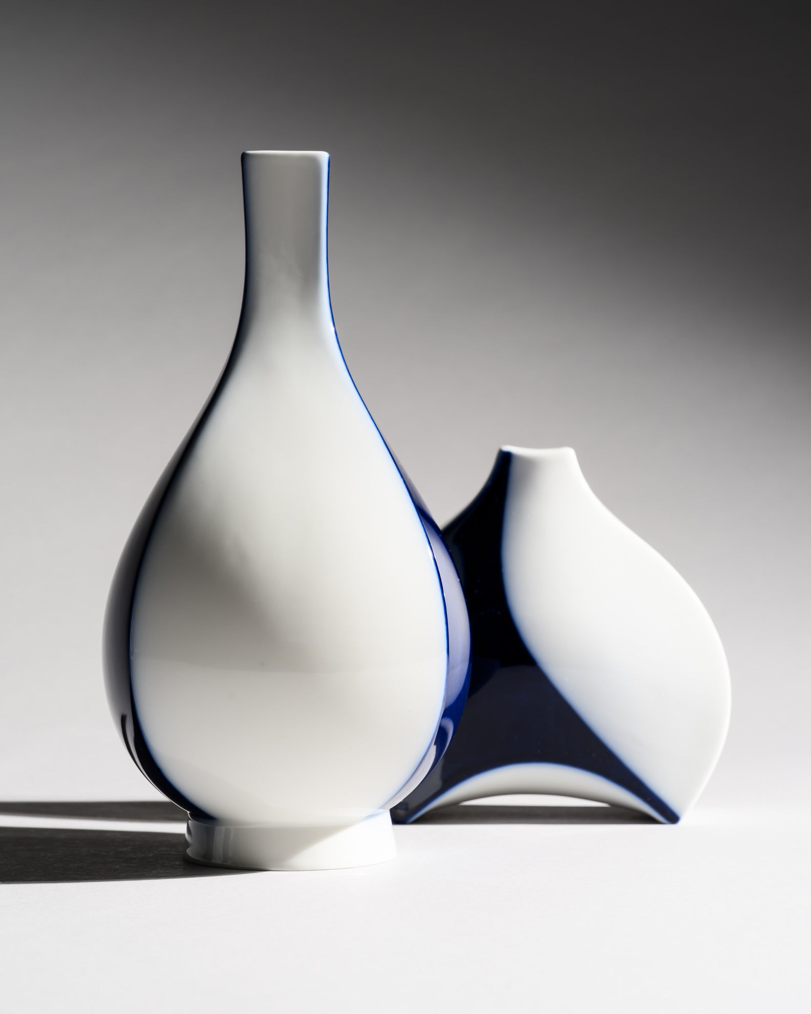 Modernist Porcelain Vase Duo - Trude Petri and Konrad Quillmann for KPM Berlin, 1950s–late 1960s