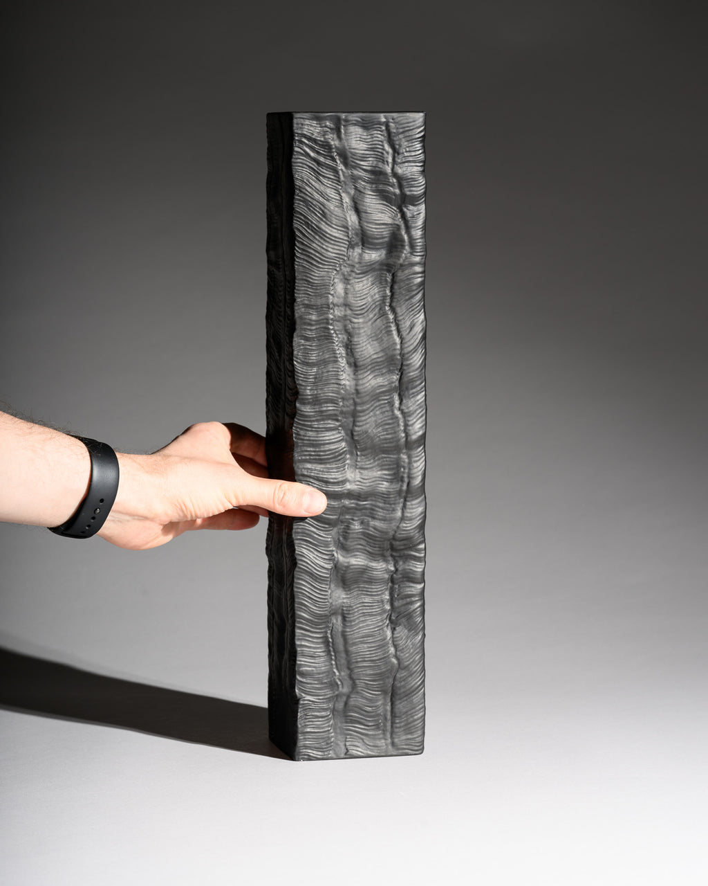 Textured Porcelain Noir Trio – Martin Freyer, Elsa Fischer-Treyden & Margret Hildebrand for Rosenthal, 1980s–1990s