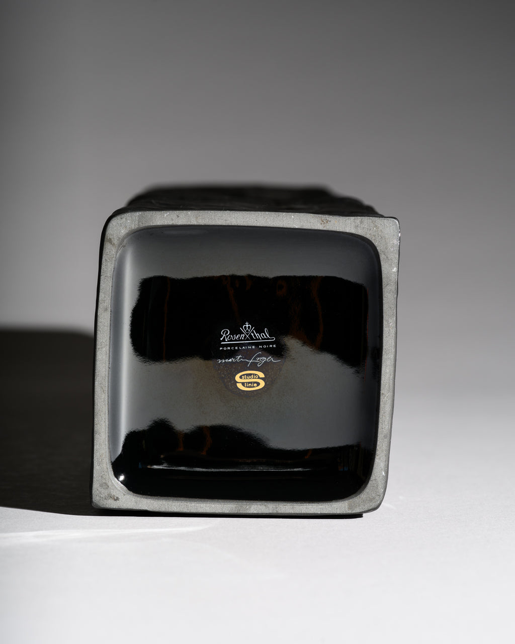 Textured Porcelain Noir Trio – Martin Freyer, Elsa Fischer-Treyden & Margret Hildebrand for Rosenthal, 1980s–1990s